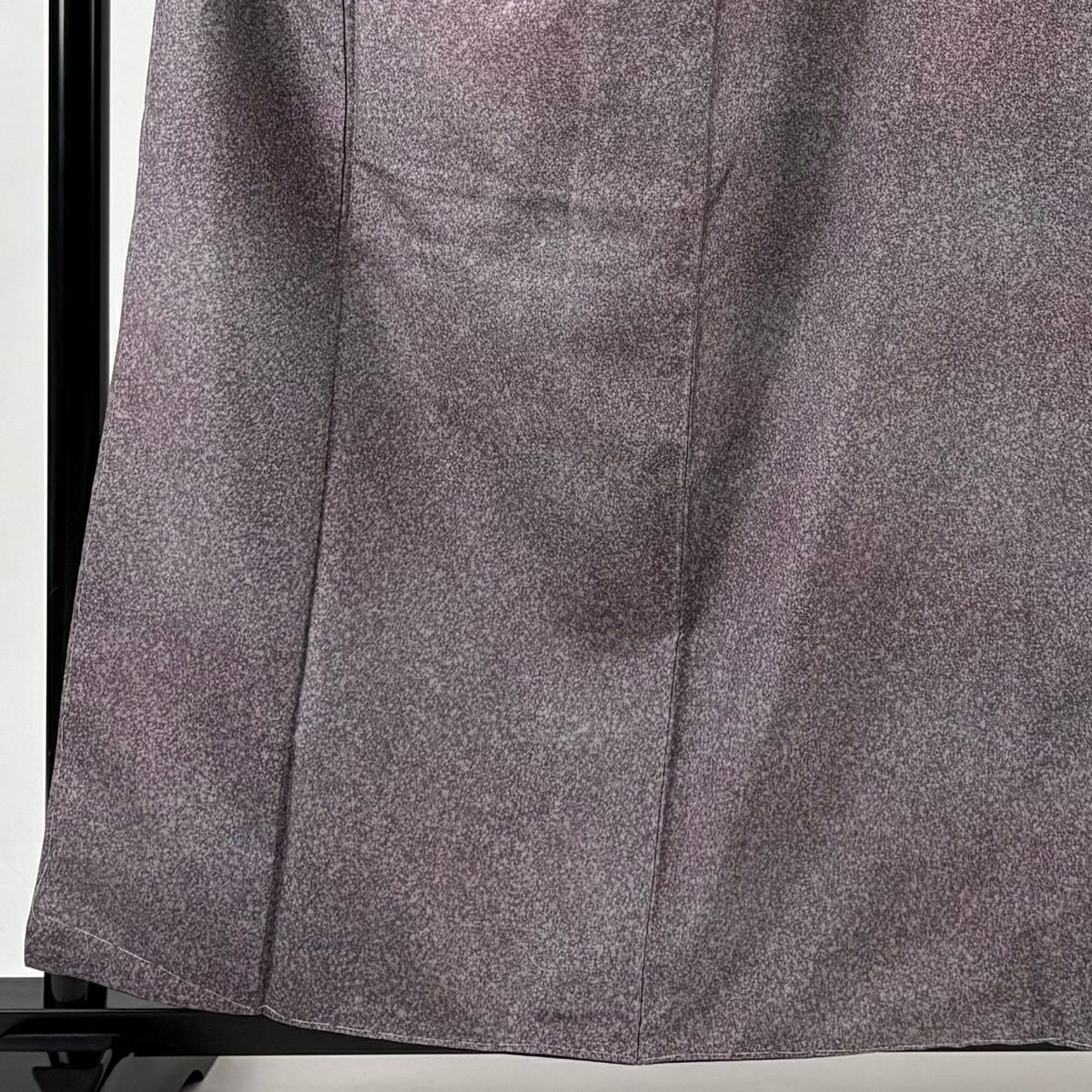 【美品】 小紋 身長160.5cm 袖長63.5cm S 雙層 紬織織 幾何圖案 漸層 紫 純蠶絲 優品級