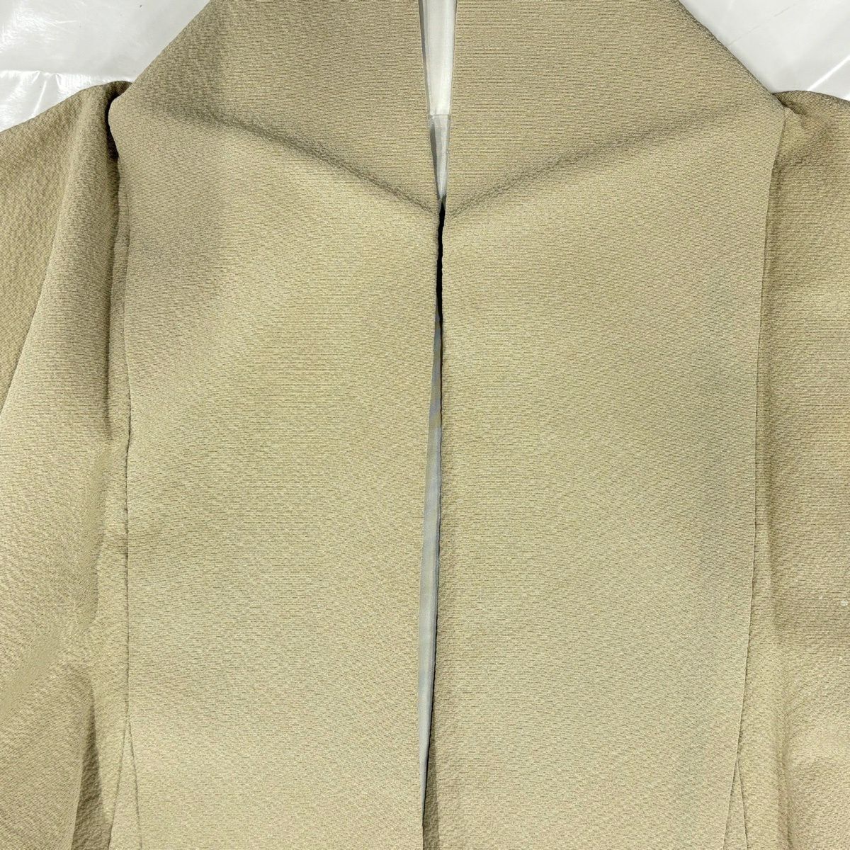 付下 身長162.5cm 袖長64cm M 雙層 翠山工房 大和 有落款 辻花染 漸層 絞織 灰茶 純蠶絲 名品級