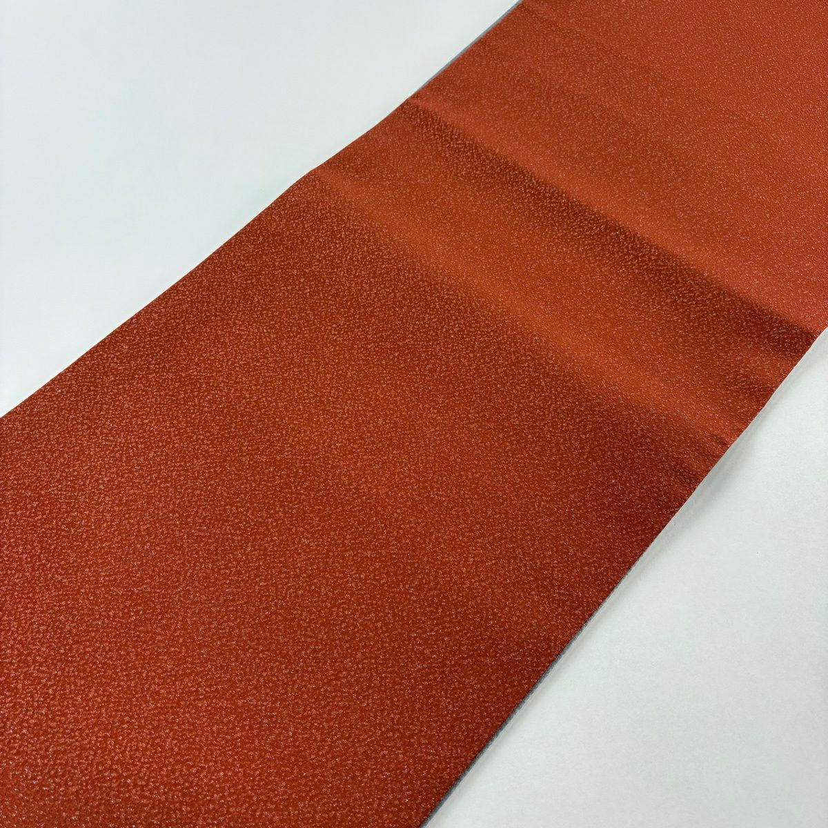 【美品】 袋帶 優品級 幾何圖案 銀線 紅茶 大鼓圖案 純蠶絲