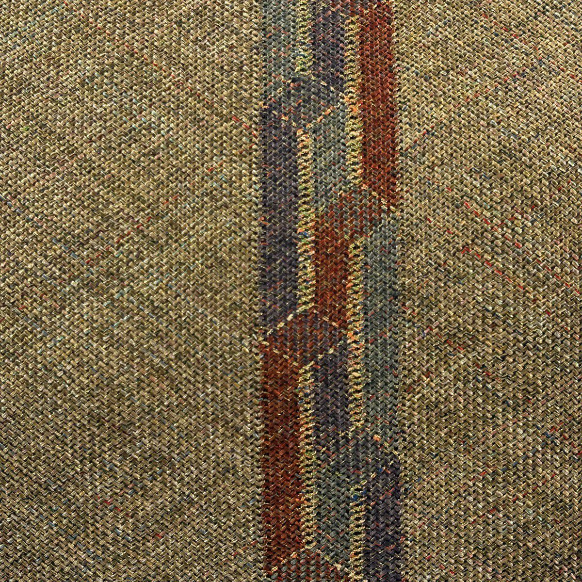 【美品】名古屋帶 秀品級 八寸名古屋帶 斜格子 幾何圖案 金絲 茶 純蠶絲
