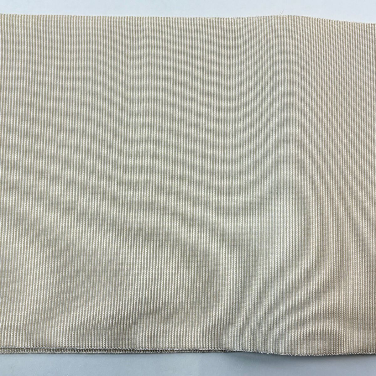 袋帶 秀品級 夏帶 草花紋紋 金絲 奶油色 大鼓圖案 純蠶絲