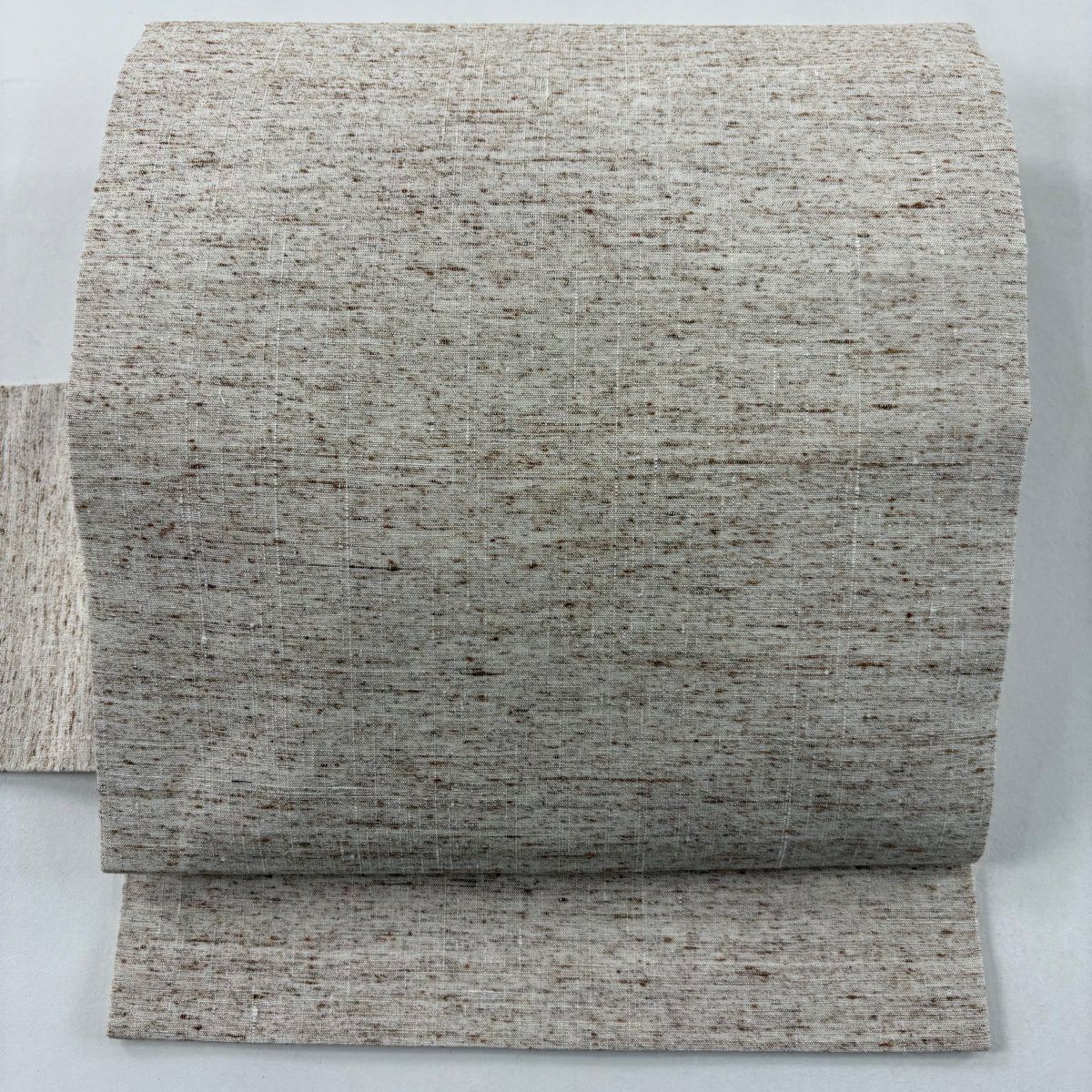 【美品】名古屋帶 名品級 紬織織 薄茶 純蠶絲