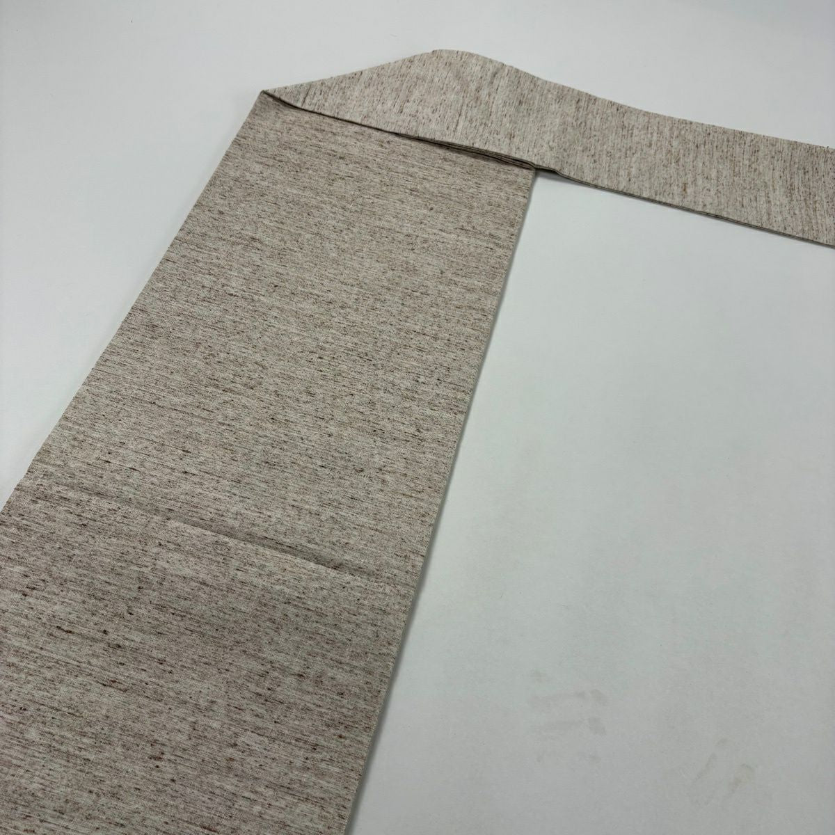 【美品】名古屋帶 名品級 紬織織 薄茶 純蠶絲