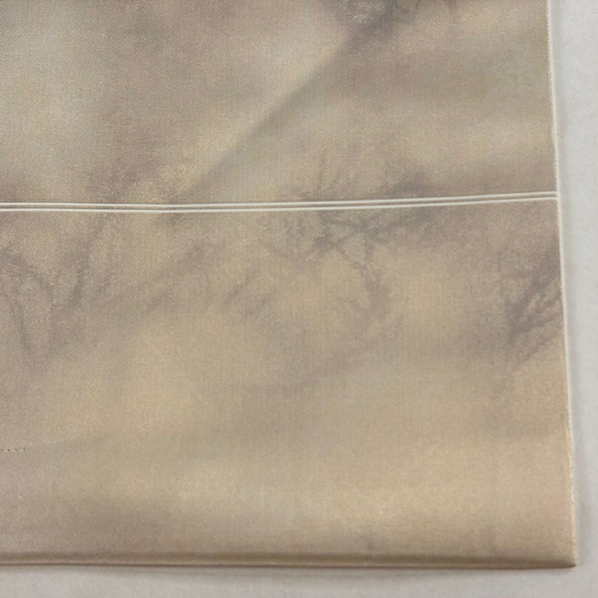【美品】 名古屋帶 逸品級 附有落款 鳥獸戲畫 金金箔 淺茶 純蠶絲