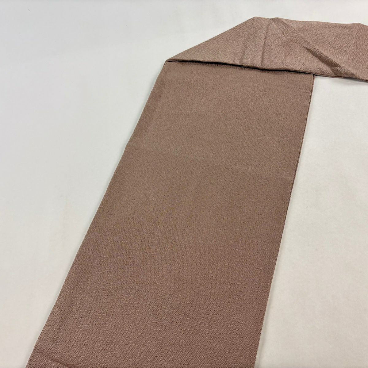 名古屋帶 逸品級 貓 球 縮緬 漸層 淡小豆 純蠶絲