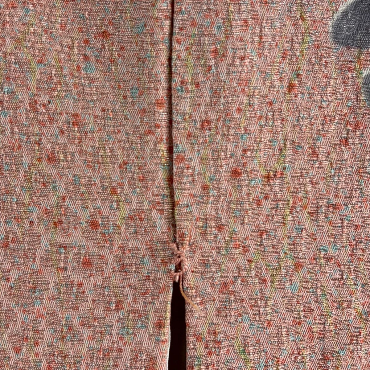振袖禮服 身長160.5cm 袖長65.5cm M 雙層 辻花染 銀通染 分染 青灰色 純蠶絲 逸品級