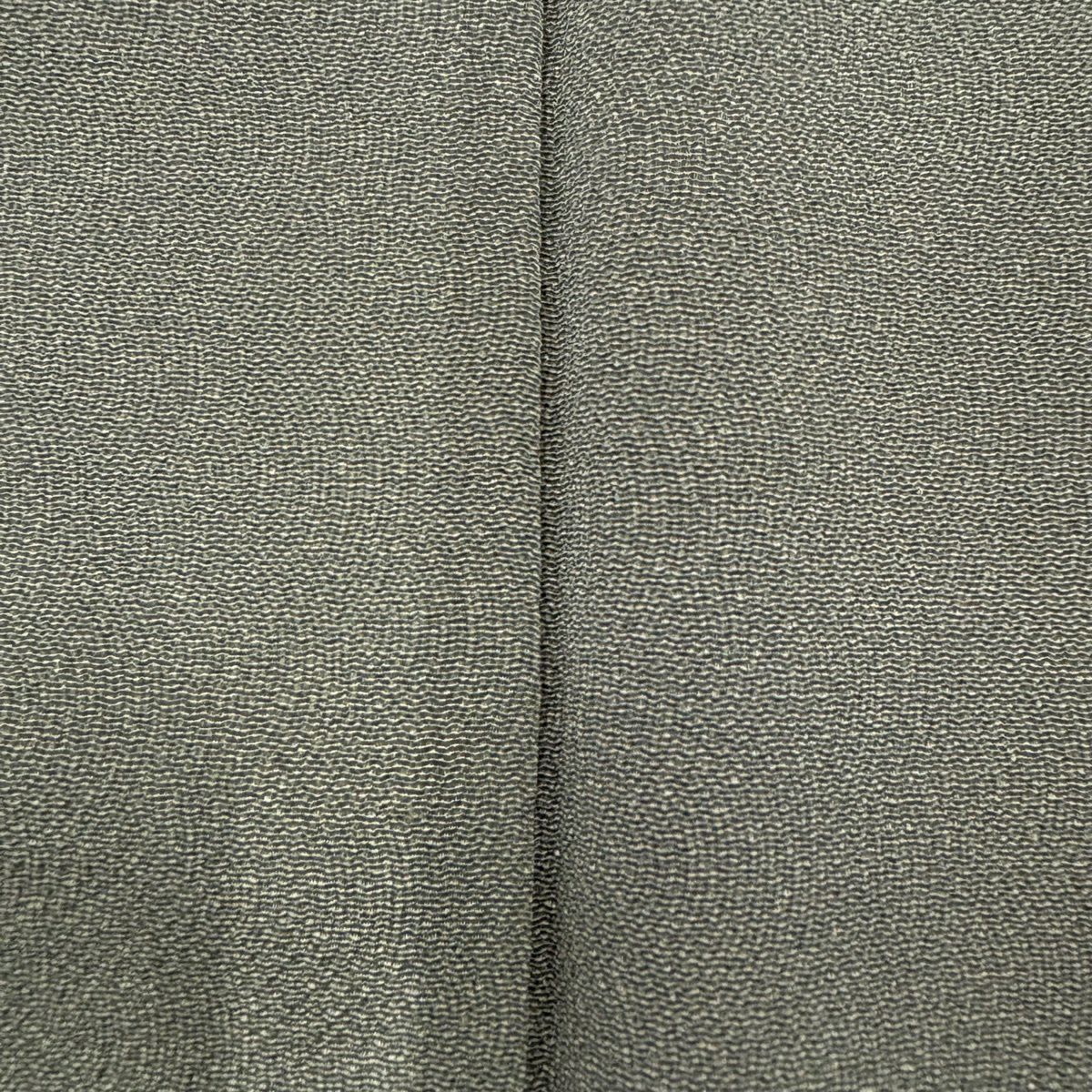江戶小紋 身長153.5cm 袖長64.5cm M 雙層 本草木染 落款 鮫 縮緬 灰綠 純蠶絲 名品級