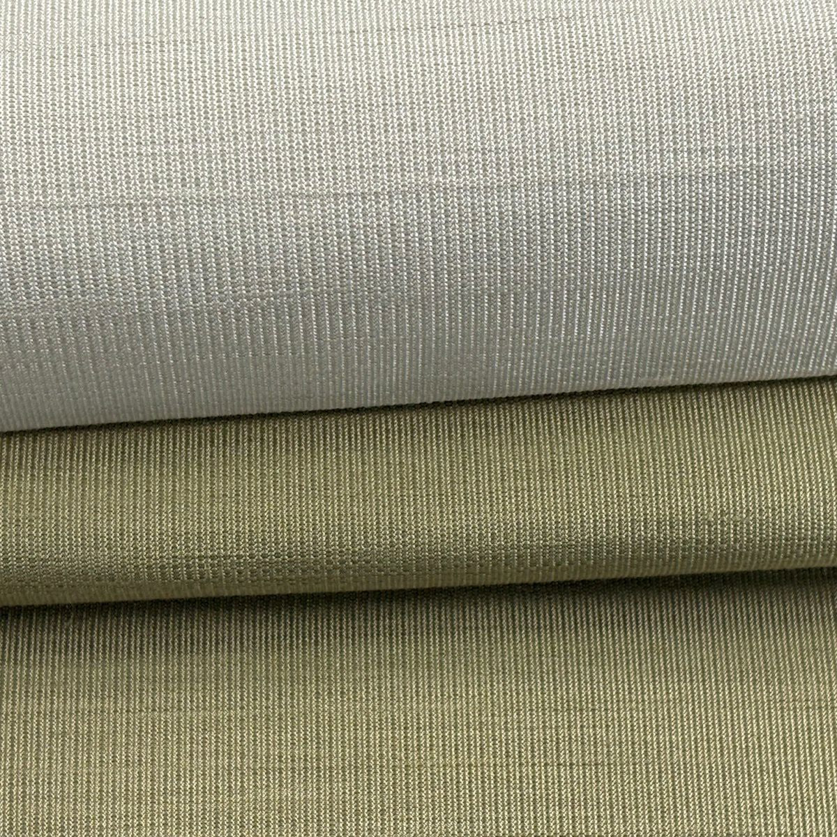 【美品】 名古屋帶 秀品級 八寸名古屋帶 松樹葉仕立 幾何學 抹茶 純蠶絲
