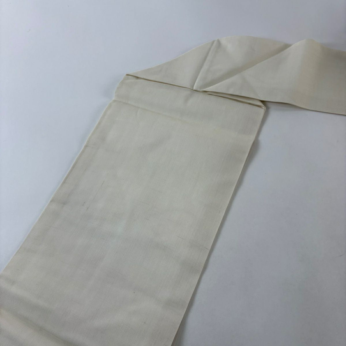 名古屋帶 秀品級 紬織織 兔子 蘆葦 奶油色 純蠶絲