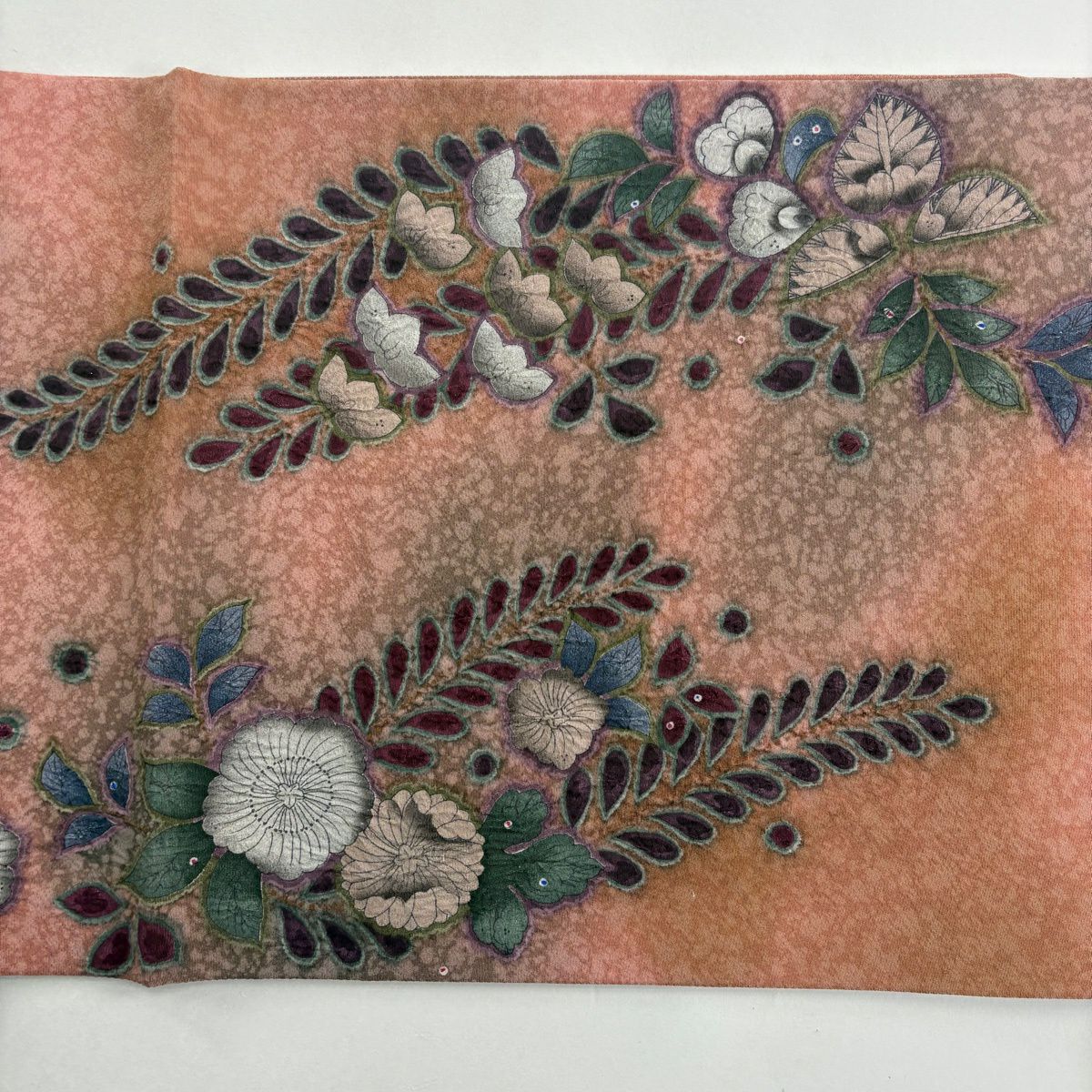 【美品】 袋帶 名品級 附落款 辻花染 粉米色 大鼓圖案 純蠶絲