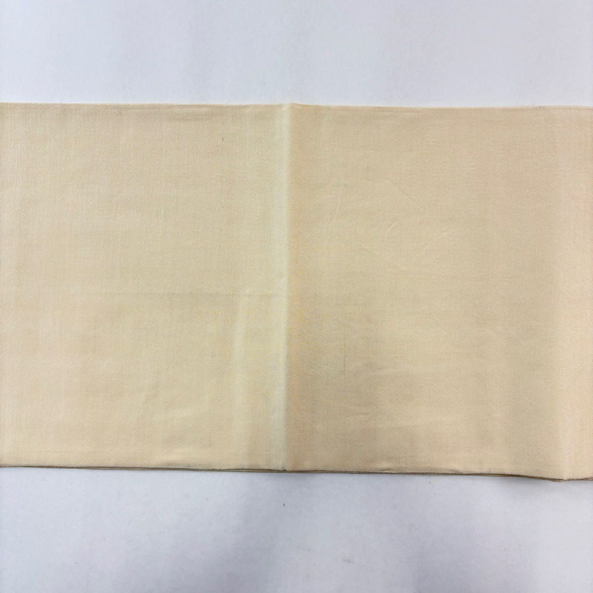 袋帶 名品級 貝合草花紋 金絲 奶油色 大鼓紋 純蠶絲