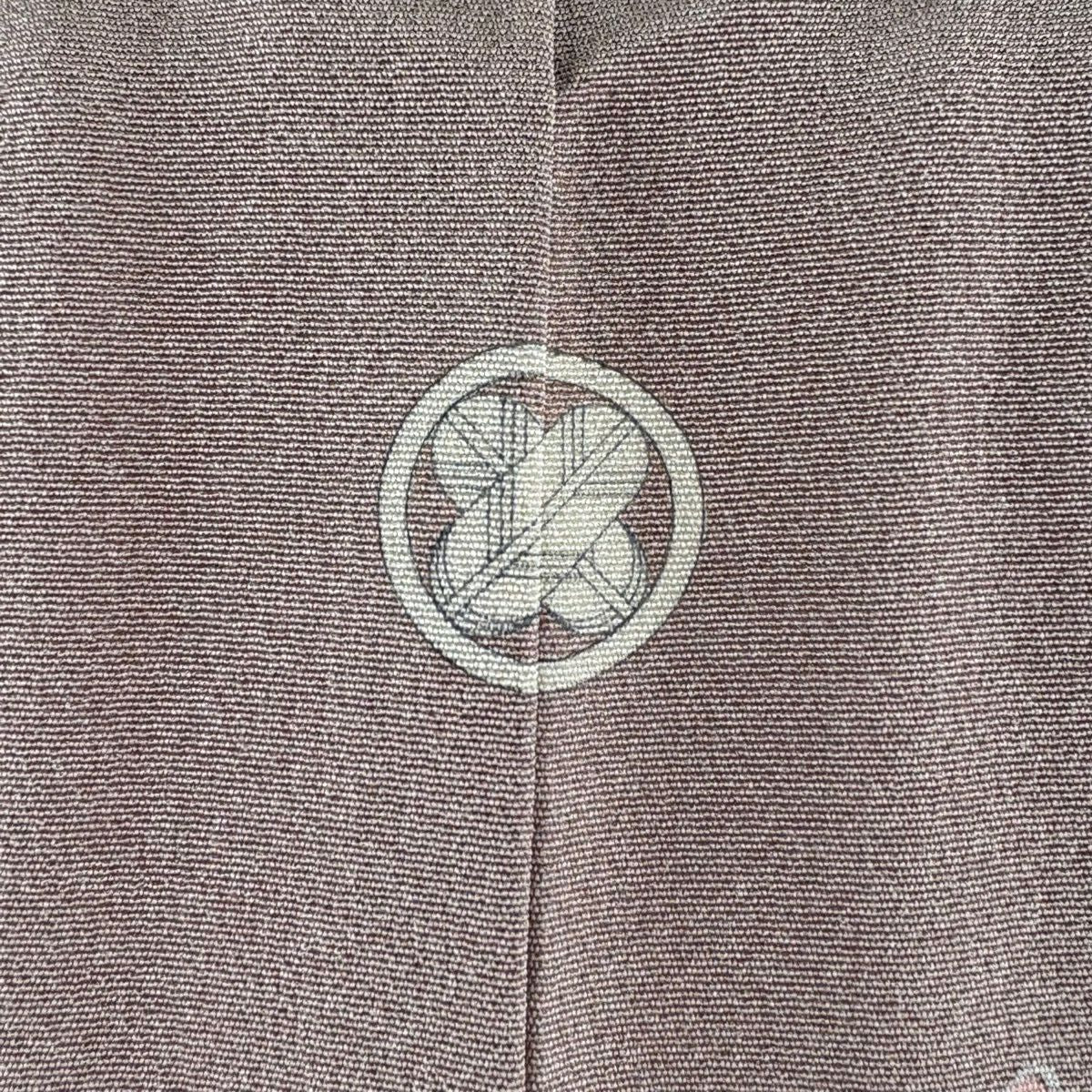 【美品】訪問服 身長165.5cm 袖長66.5cm M 雙層 袋帶套裝 落款 草花紋 染分 ぼかし 灰紫 純蠶絲 名品級 一つ紋
