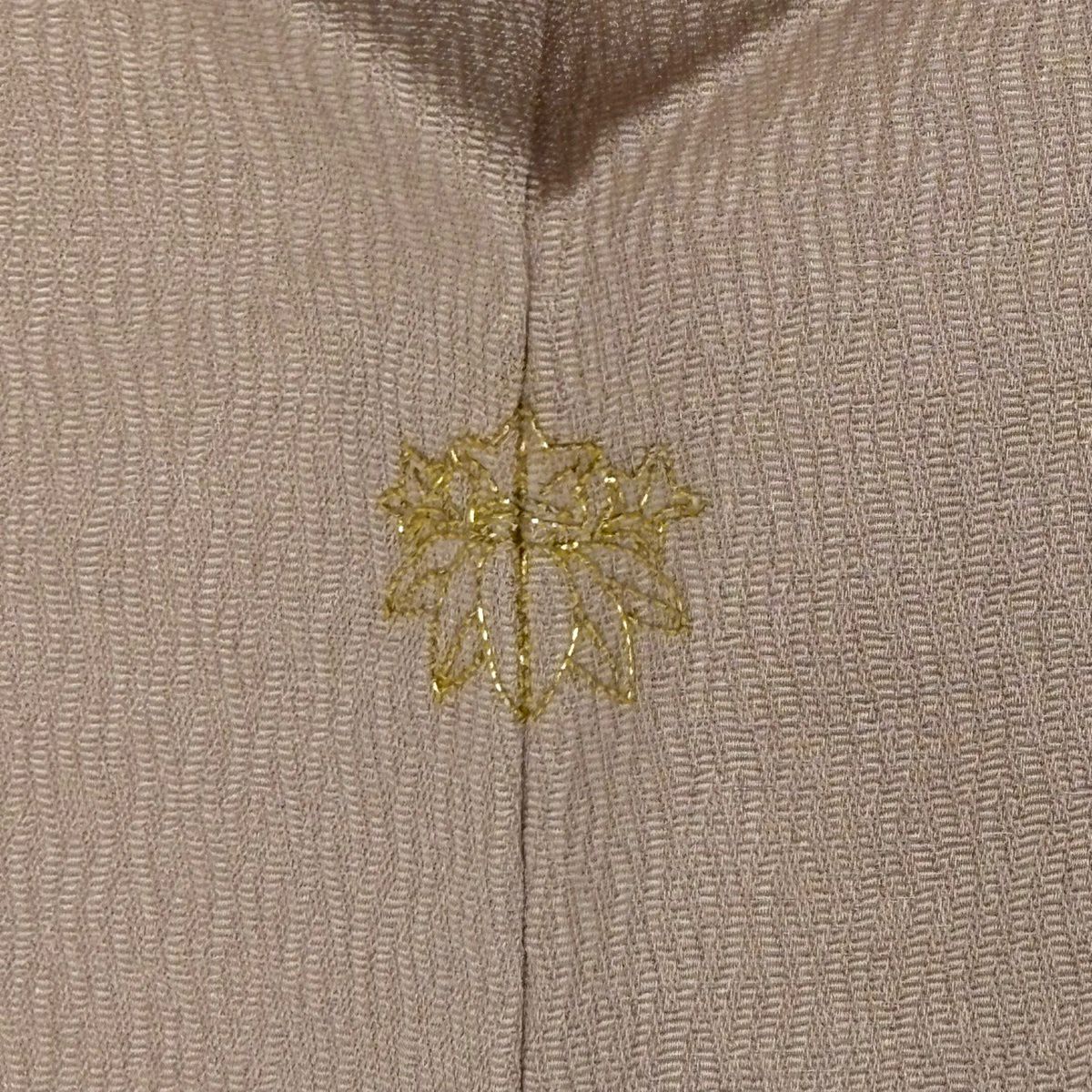 訪問服 身長160.5cm 袖長66cm M 雙層 家屋 菊花 金絲 金銀彩 淺粉色 純蠶絲 優品級 一個紋
