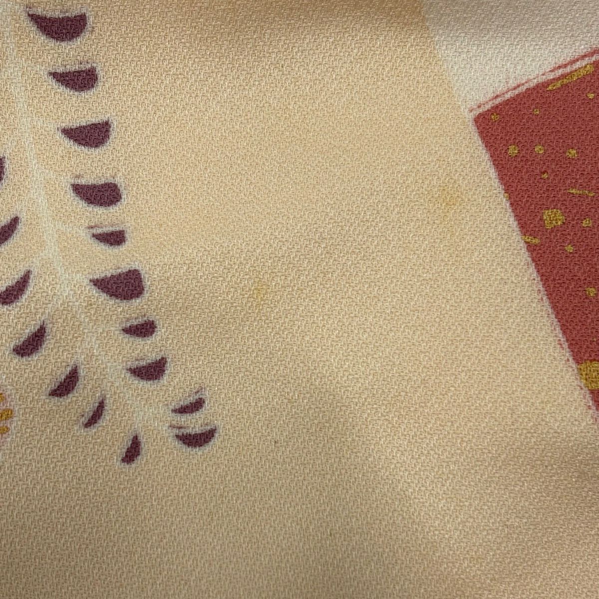 振袖禮服 身長160.5cm 袖長64cm M 雙層 草花紋紋 七寶紋 金絲 金銀彩 粉米色 純蠶絲 優品級
