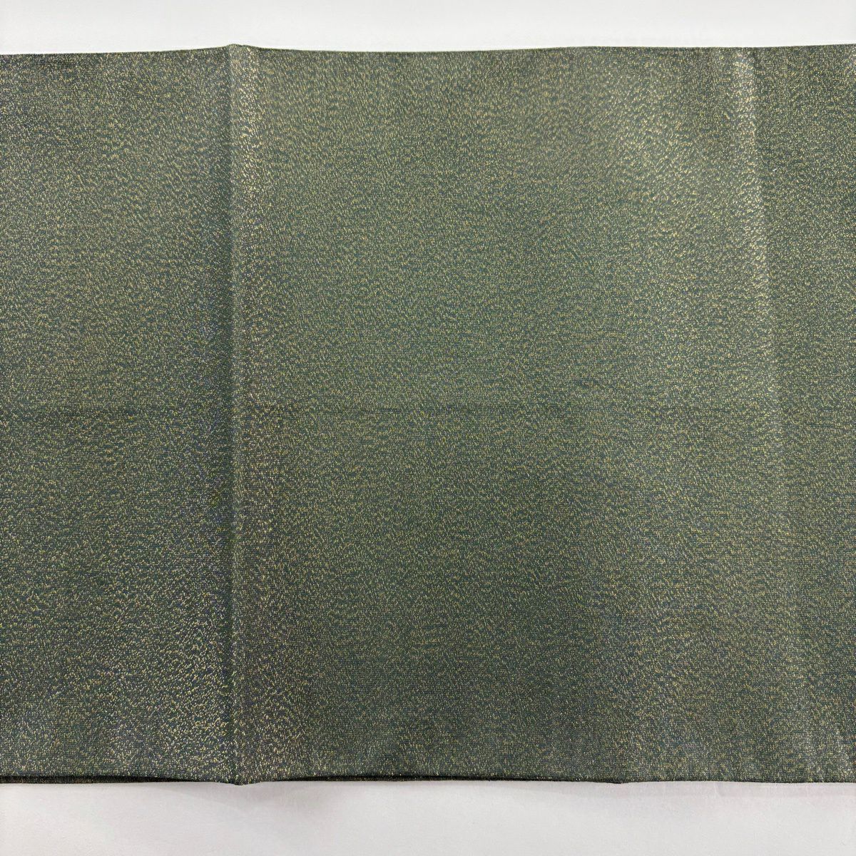 【美品】 袋帶 名品級 葡萄唐草紋 金通 輪奈織 鶯 綠 お太鼓圖案 純蠶絲