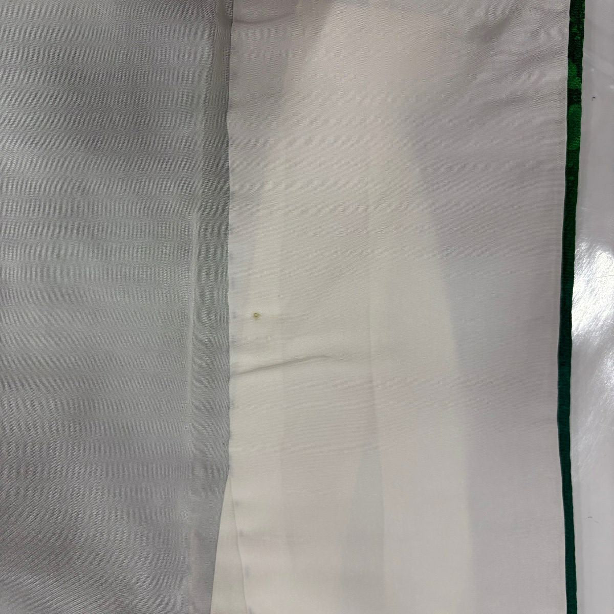 訪問服 身長154.5cm 袖長65cm M 雙層 翠山工房 落款あり 辻花染 霞 金銀彩 漸層 綠 純蠶絲 名品級