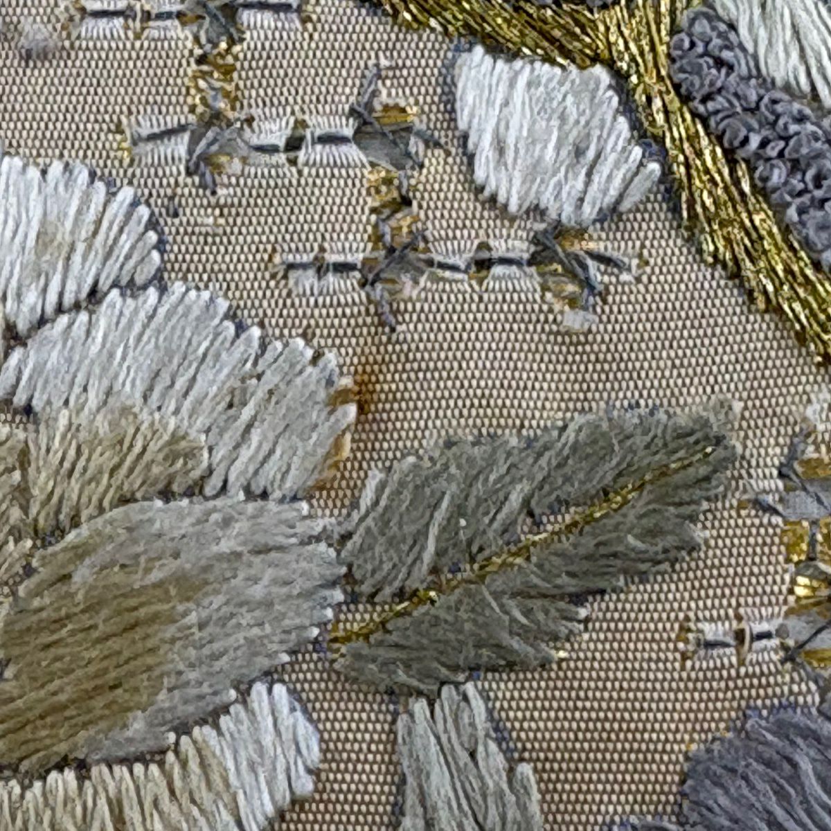 袋帶 逸品級 華紋 草花紋刺繡 金銀彩 金色 六通 純蠶絲