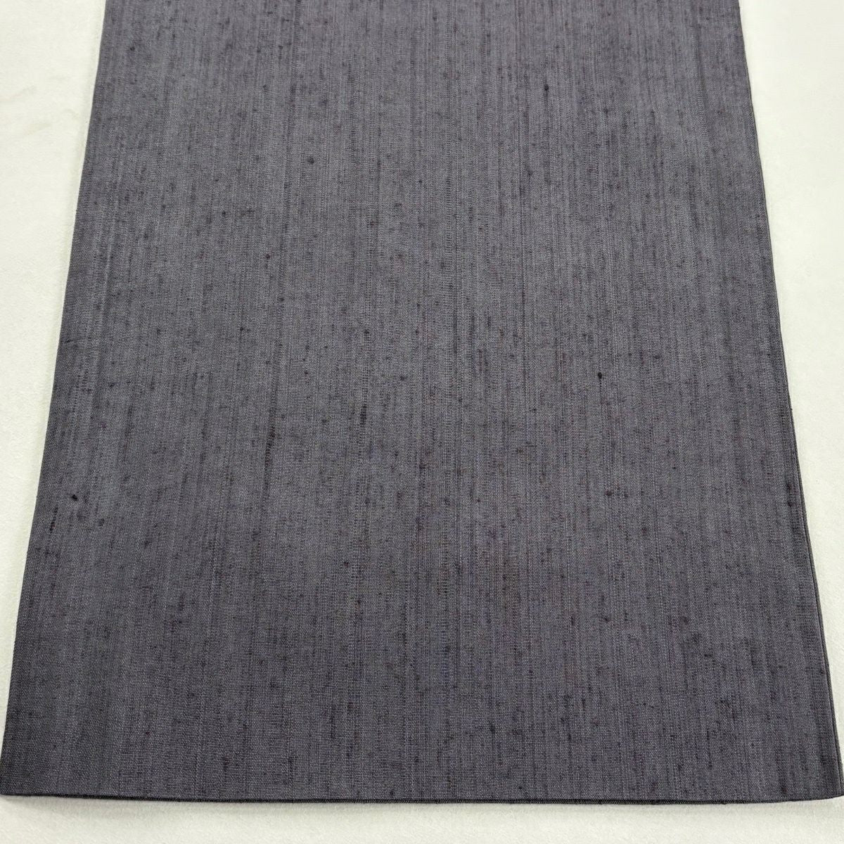 【美品】 袋帶 名品級 紬織織 扇子子 有職紋樣 刺繡 灰紫 お太鼓柄 純蠶絲