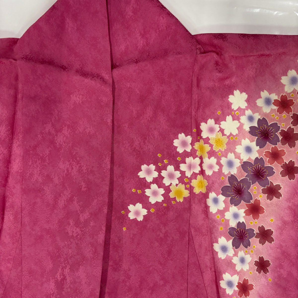【美品】振袖禮服 身長156cm 袖長68cm L 雙層 櫻花 鈴 金絲 金銀彩 粉紅 純蠶絲 名品級