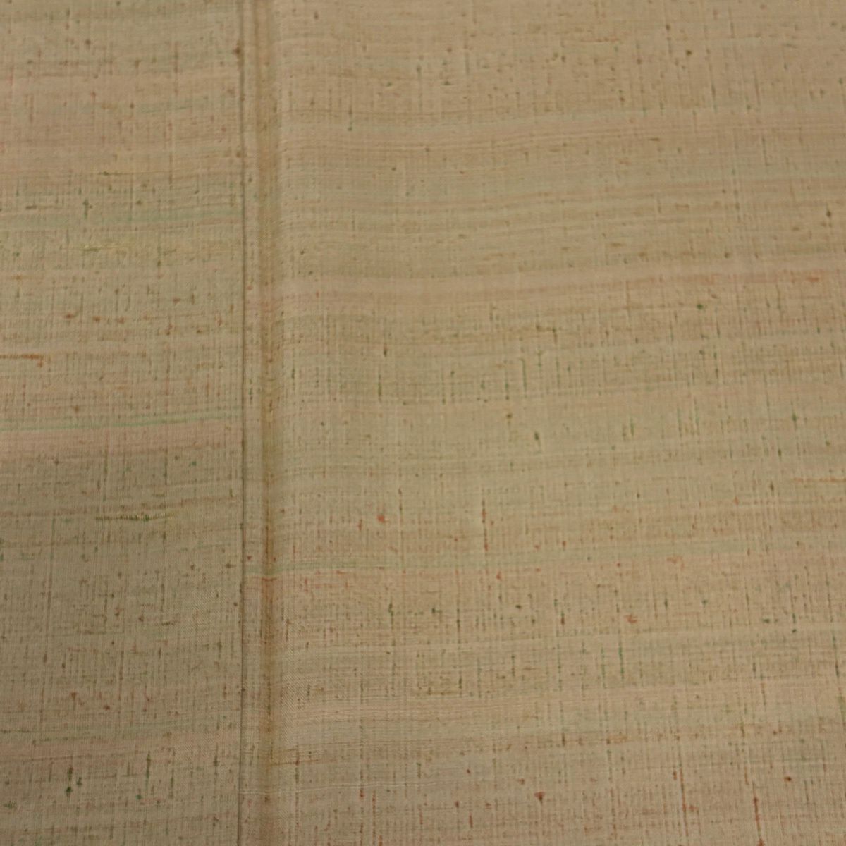 【美品】 小紋 身長150.5cm 袖長63cm S 雙層 結城紬織地 證書あり 幾何學 薄茶 純蠶絲 秀品級