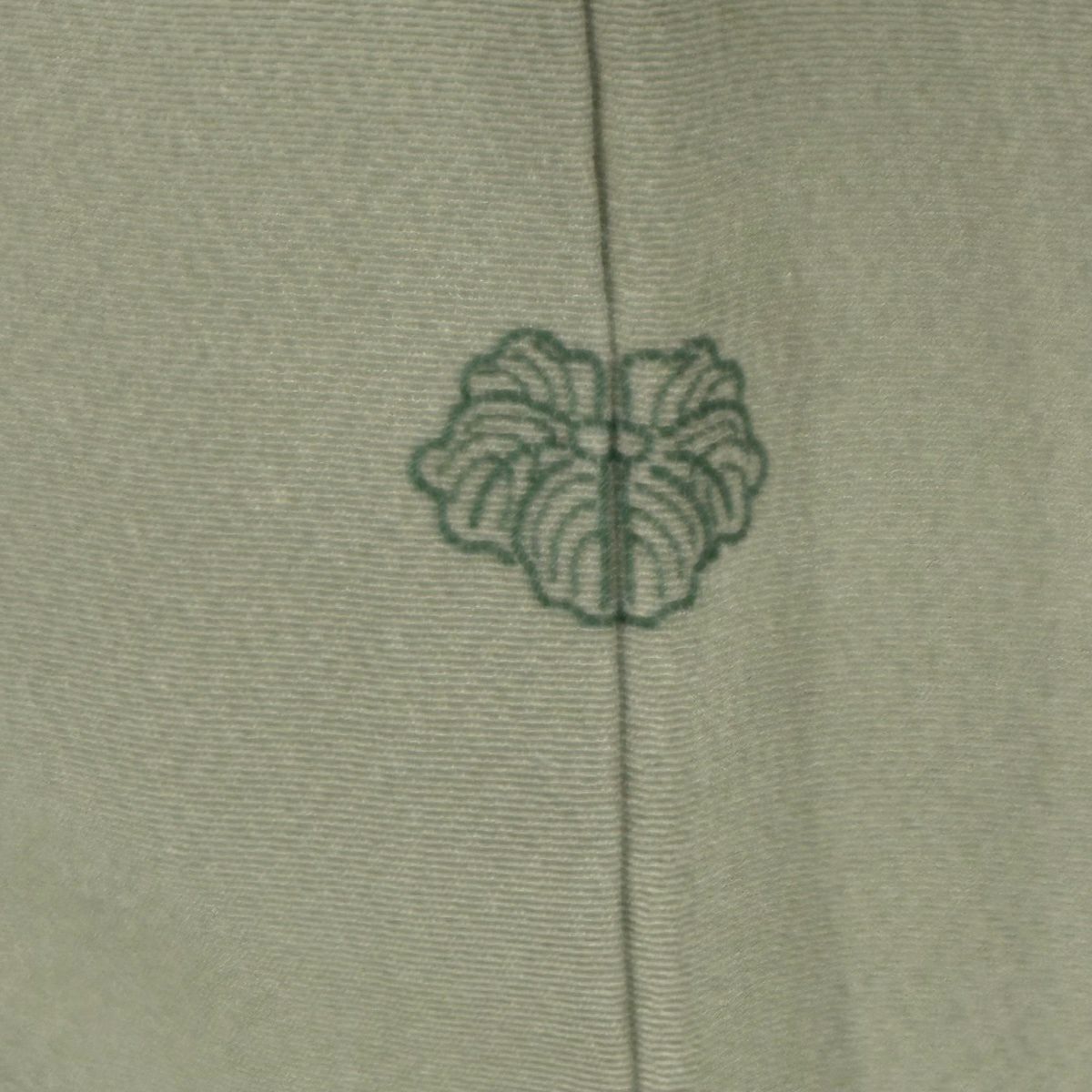 【美品】訪問服 身長159.5cm 袖長66cm M 雙層 童 葉與實 蘇州刺繡 灰綠 純蠶絲 秀品級 一個紋