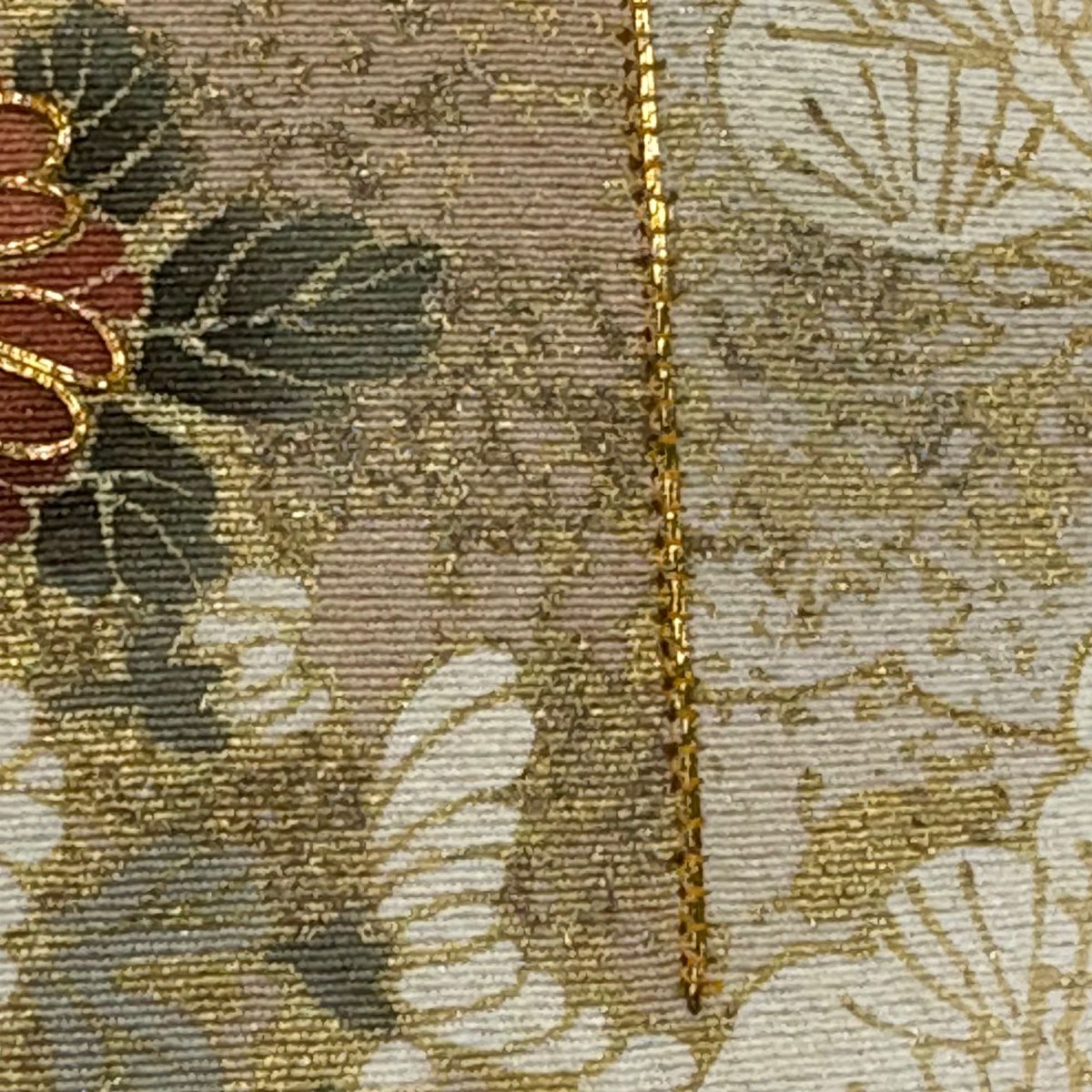 留袖禮服禮服 身長161cm 袖長66cm M 雙層 仙鶴 菊花 金絲 金銀彩 淺粉色 純蠶絲 優品級 一個紋