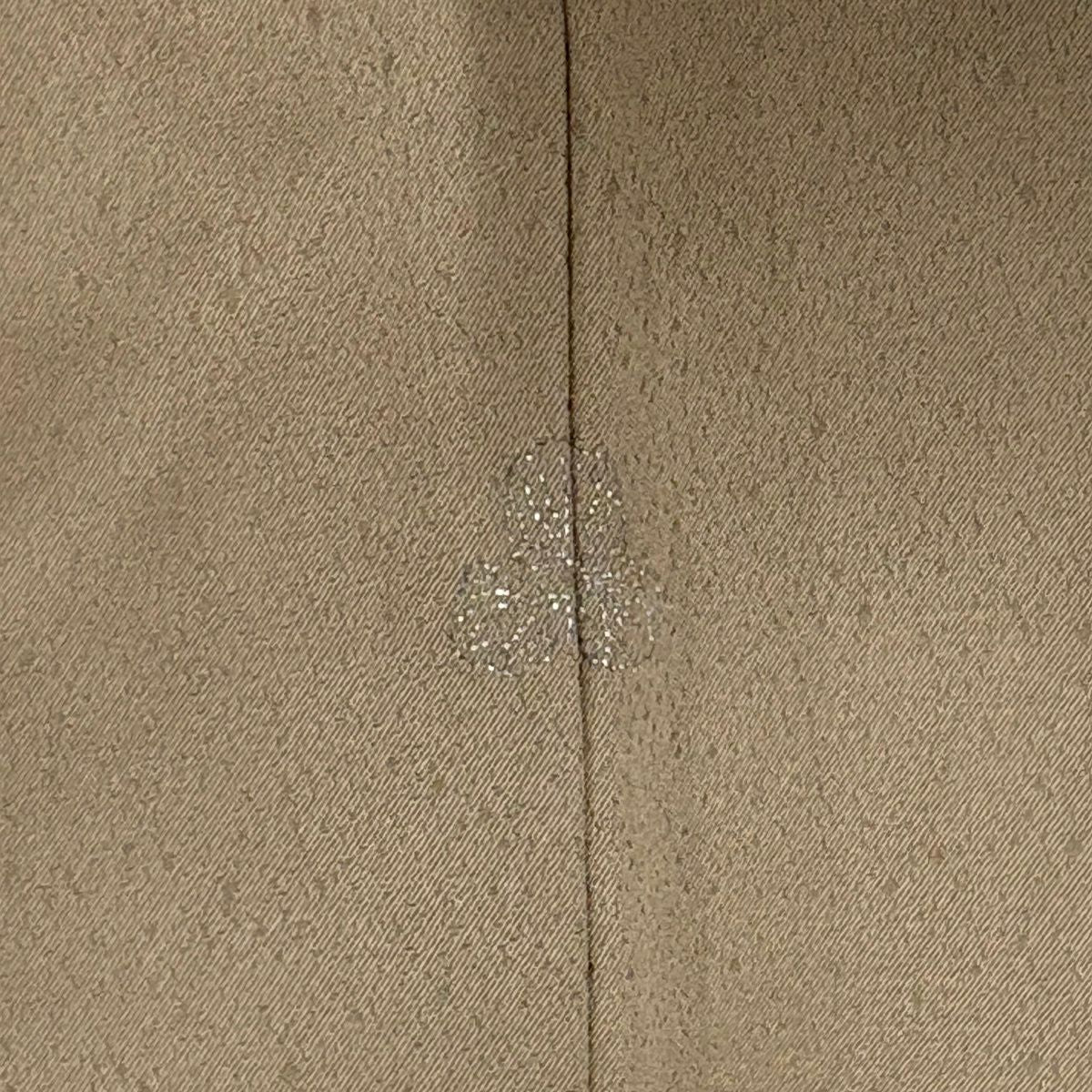 訪問服 身長159cm 袖長66cm M 雙層 草花紋紋 金銀彩 茶 純蠶絲 秀品級 一つ紋