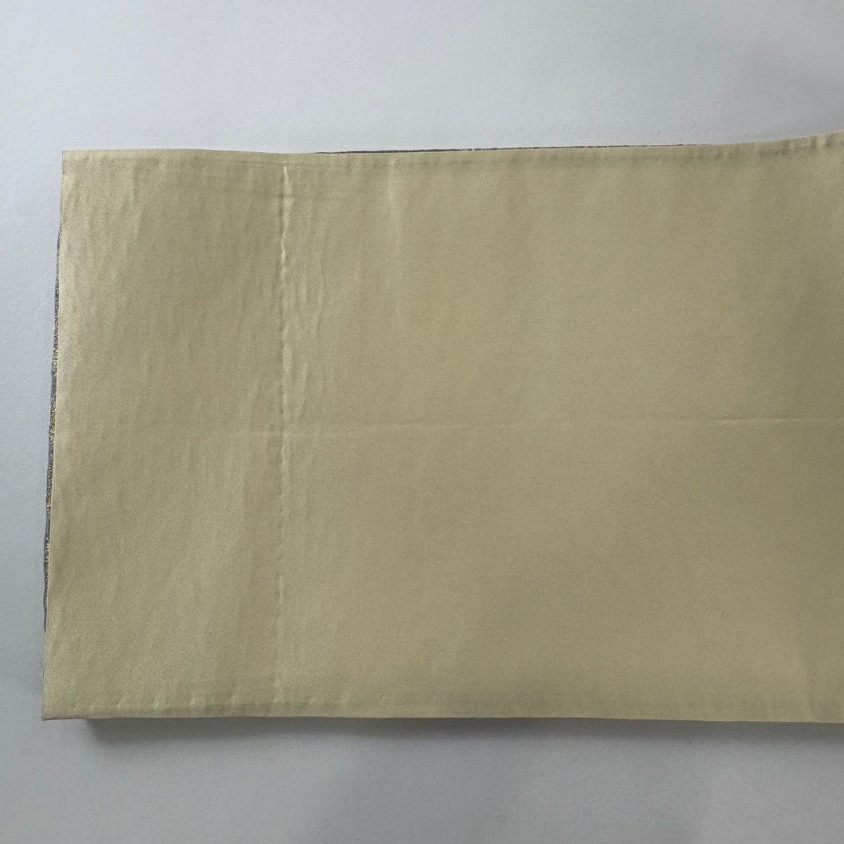 【美品】 袋帶 名品級 霞 金絲 金金箔 灰色 全通 純蠶絲