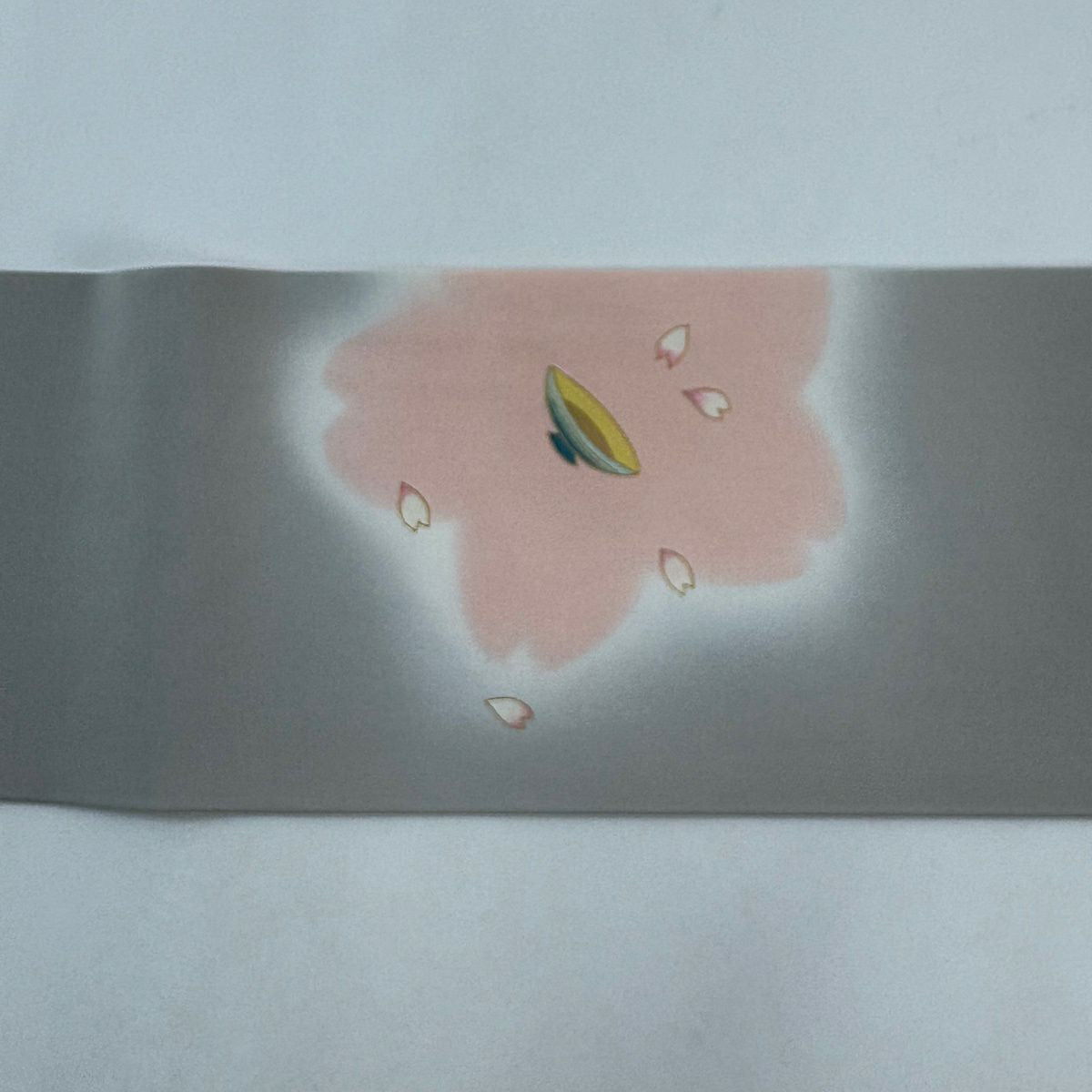 名古屋帶 名品級櫻花盃 金銀彩漸變 灰茶純蠶絲