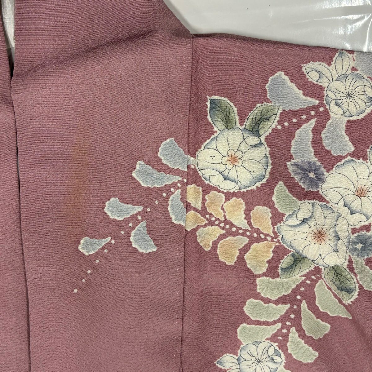 訪問服 身長167.5cm 袖長66.5cm M 雙層 落款有 辻花染 漸層 染分 薄紫 純蠶絲 名品級