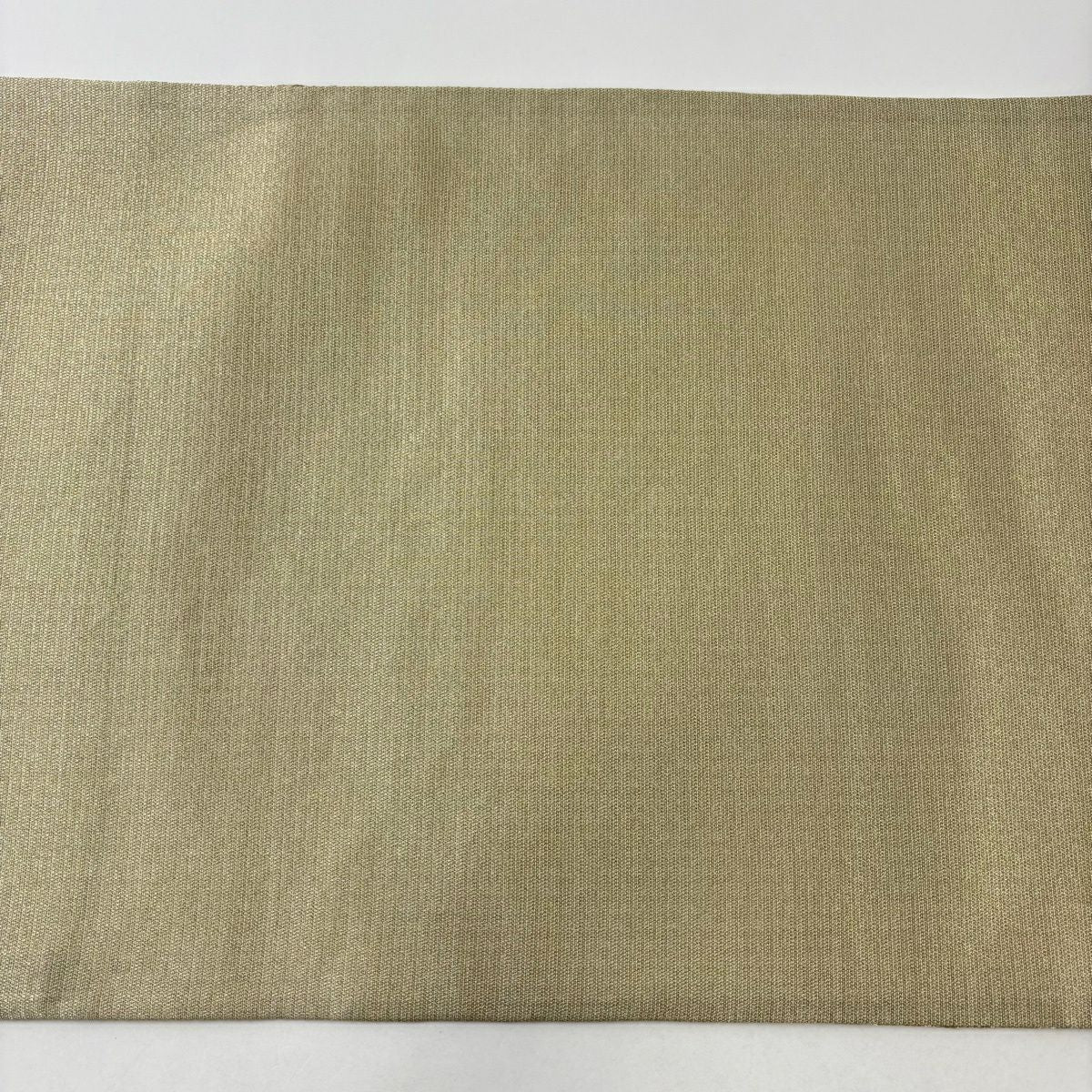 【美品】 袋帶 名品級 草花紋紋 扇子面 金糸 金茶 六通 純蠶絲
