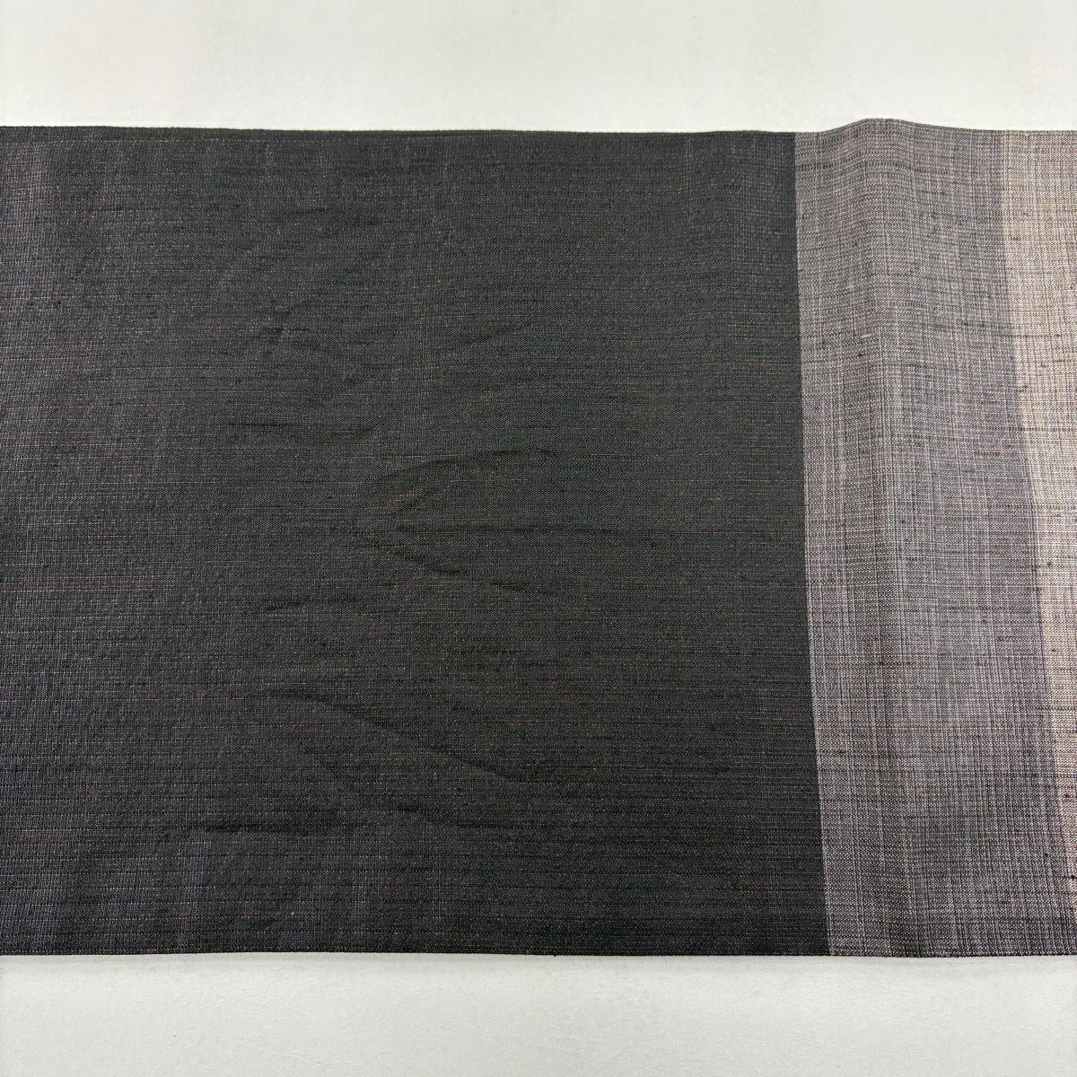 【美品】 袋帶 名品級 夏帶 熊 筋斗雲 刺繡 黑 お太鼓圖案 純蠶絲