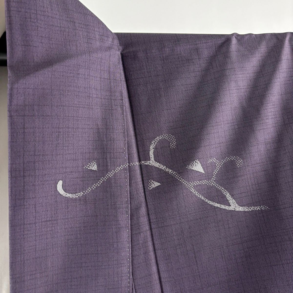 【美品】 付下 身長160cm 袖長63cm S 雙層 袋帶套裝 大島紬織織 証書齊全 唐草紋 霞 紫 純蠶絲 名品級