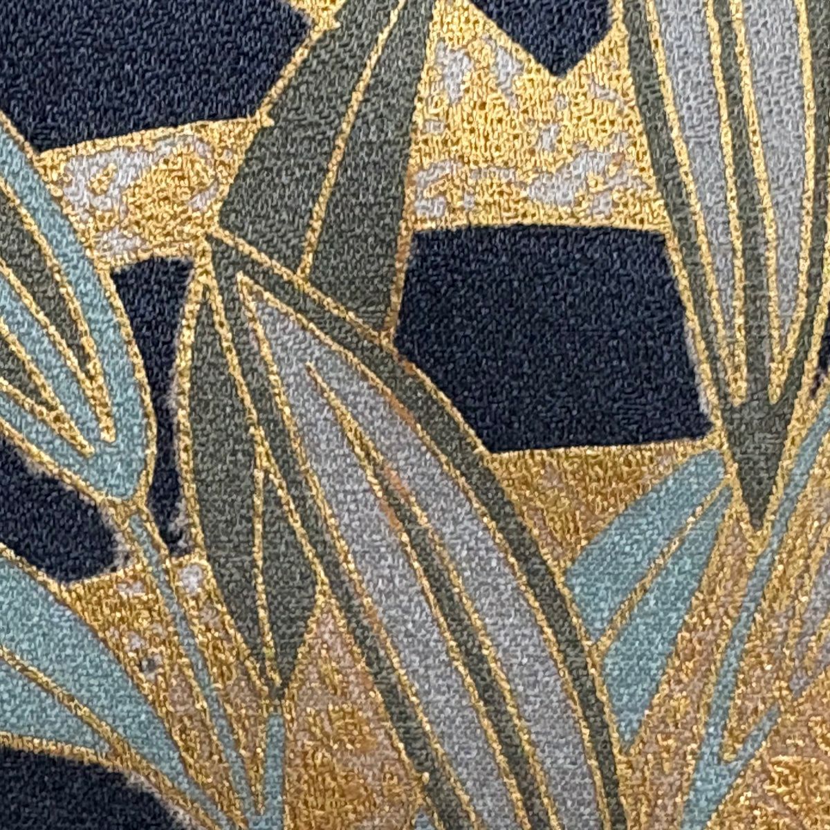 【美品】振袖禮服 身長167.5cm 袖長67cm M 雙層 御所車 草花紋 金絲 金銀彩 山吹 純蠶絲 秀品級