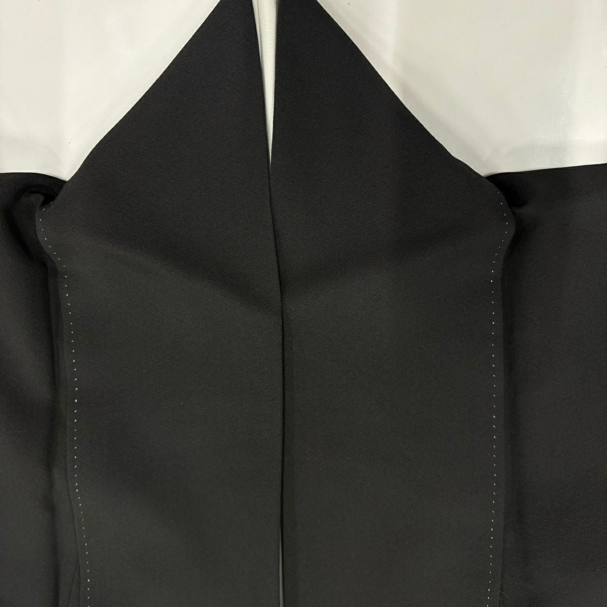 黑留袖禮服 身長156.5cm 袖長61cm S 雙層 有落款 家屋 樹木 黑 純蠶絲 優品級