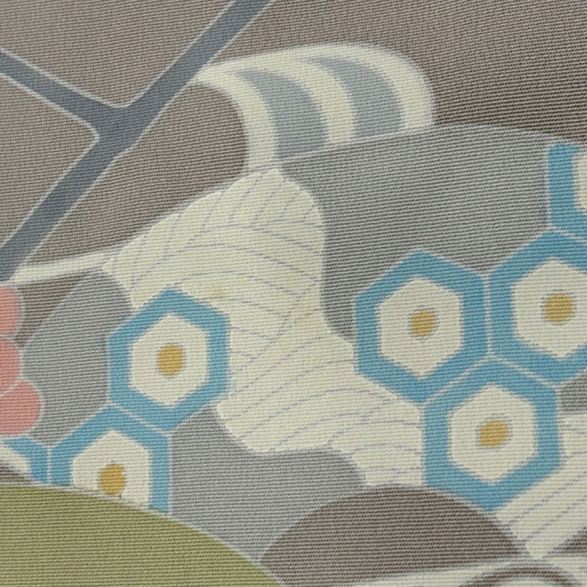 訪問服 身長157cm 袖長65cm M 雙層 菊花花 ヱ霞 金絲 金銀彩 淺粉色 純蠶絲 優品級