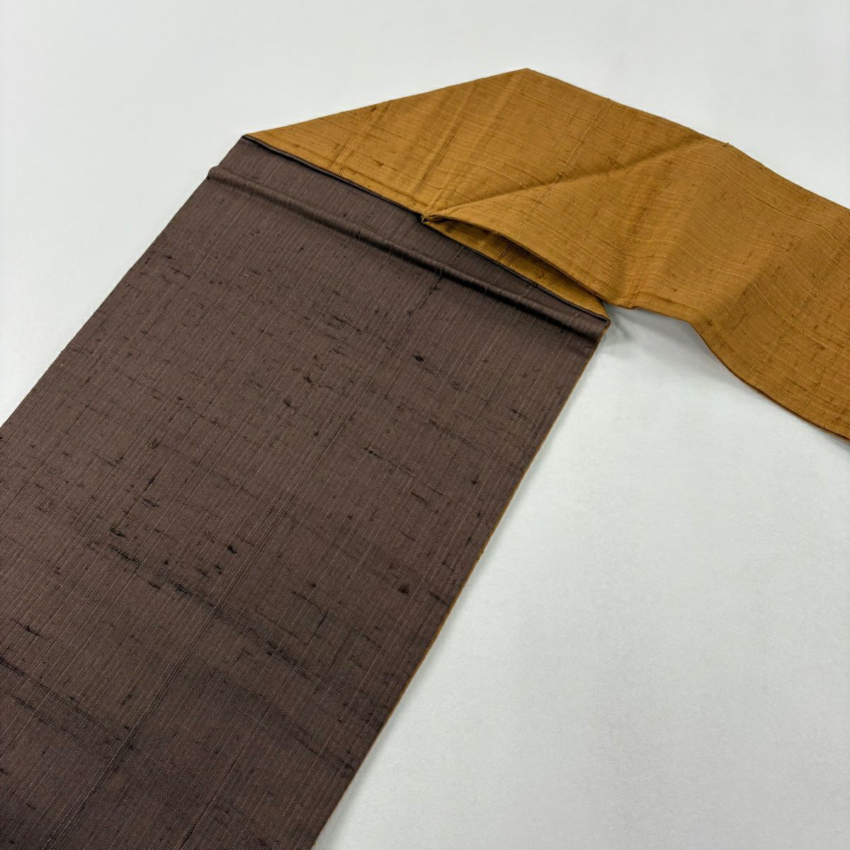 【美品】 名古屋帶 秀品級 松樹 霞 金銀彩 山吹茶 純蠶絲