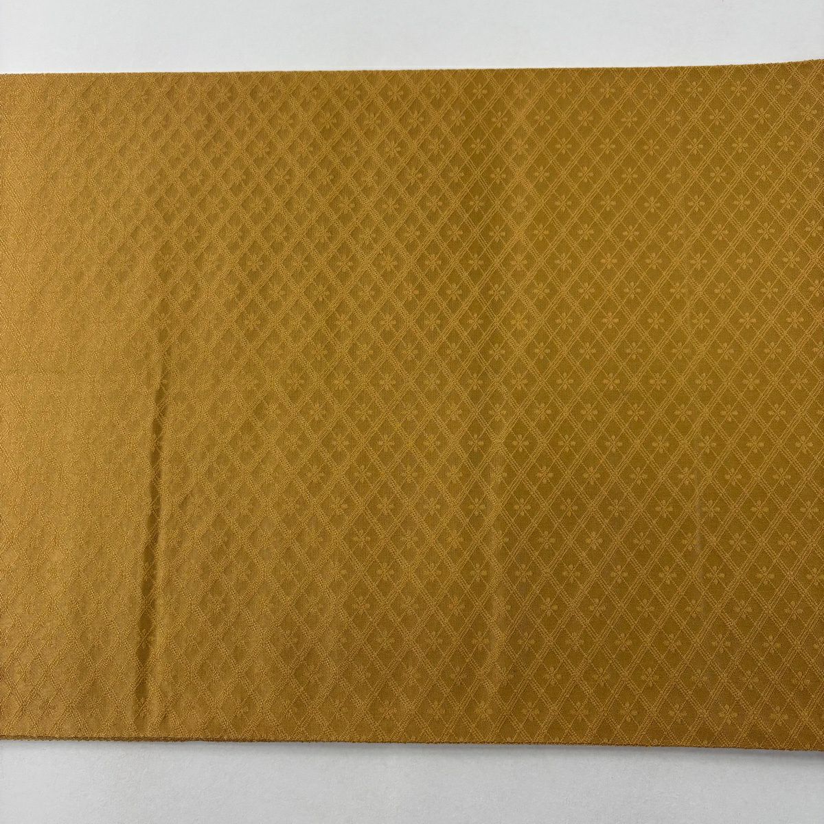 袋帶 秀品級 花喰鳥 草花紋紋 金絲 刺繡 黃土 深藍 正蠶絲