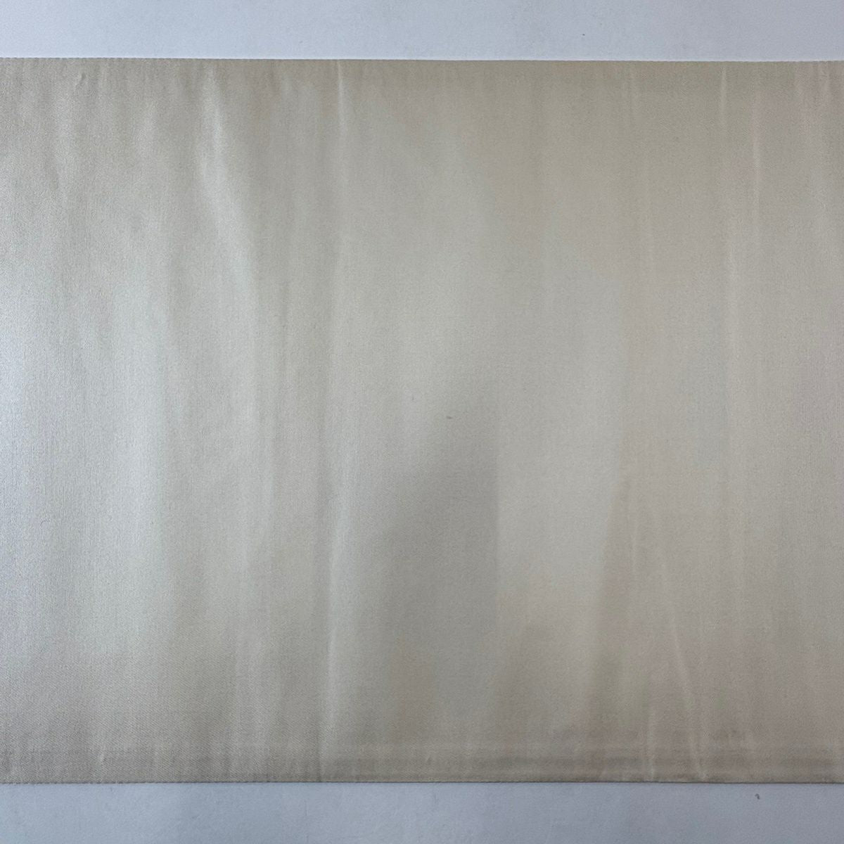 【美品】 袋帶 秀品級 樱花 山 銀線 漸層 米色 大鼓圖案 純蠶絲