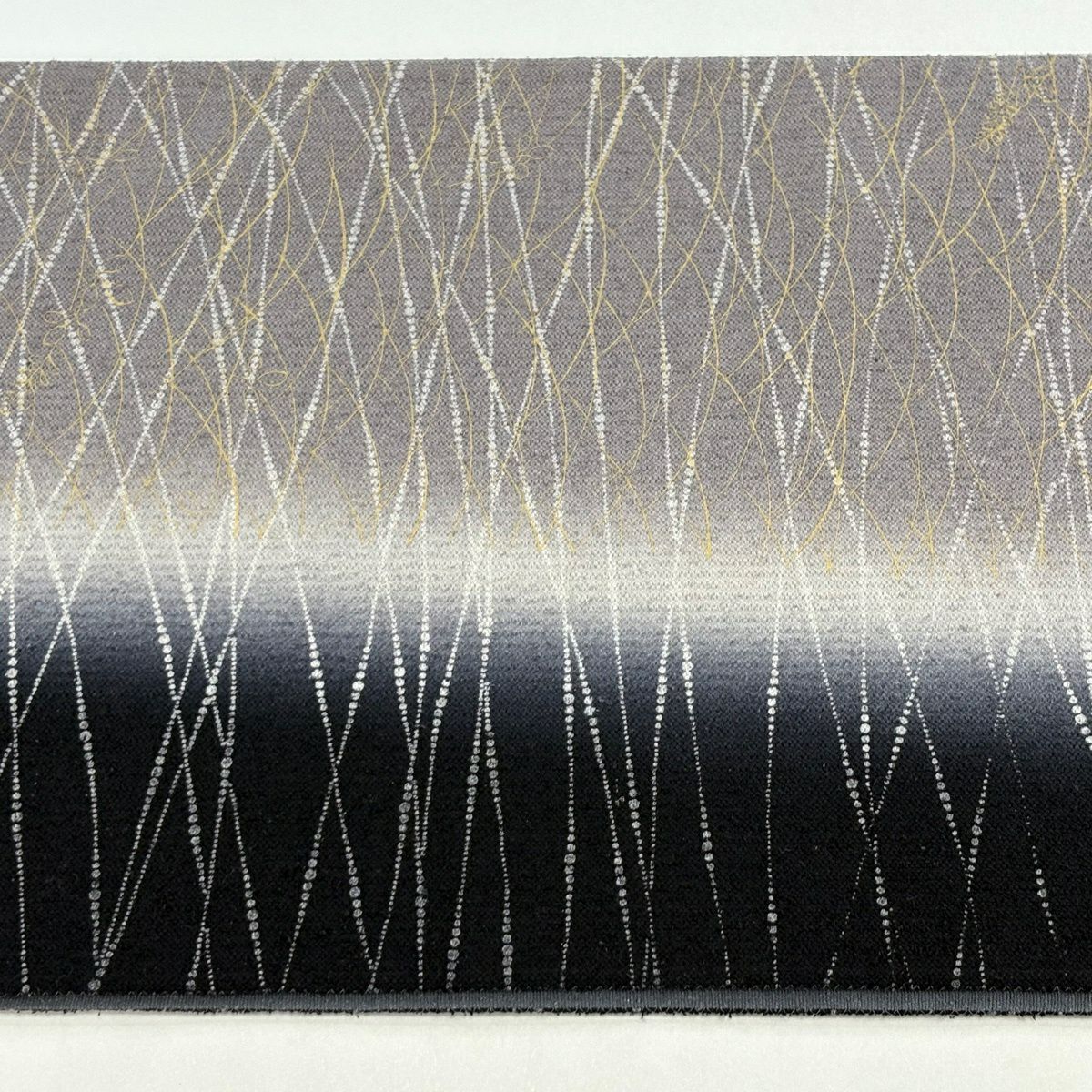 【美品】 袋帶 秀品級 芝 萩 金銀彩 灰紫 全通 純蠶絲