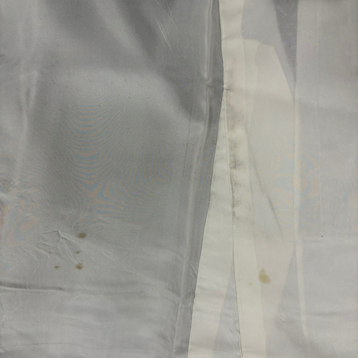 付下 身長165cm 袖長65cm M 雙層 草花紋紋 冊子 深藍 純蠶絲 秀品級