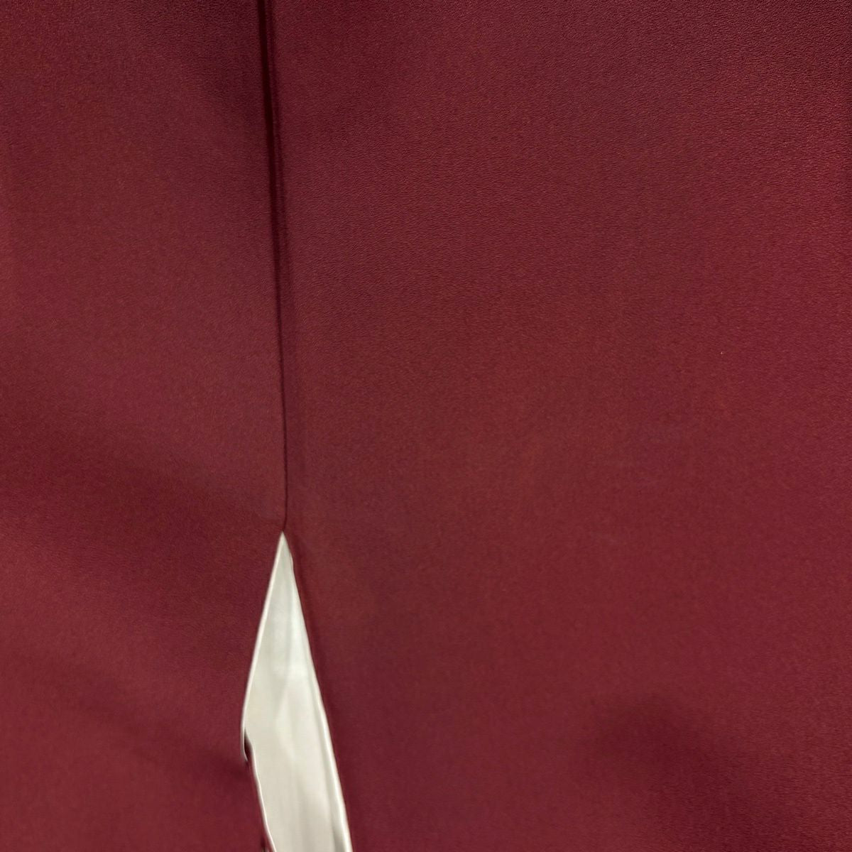訪問服 身長160cm 袖長64.5cm M 雙層 牡丹 枝梅花 金糸 刺繡 小豆 純蠶絲 秀品級