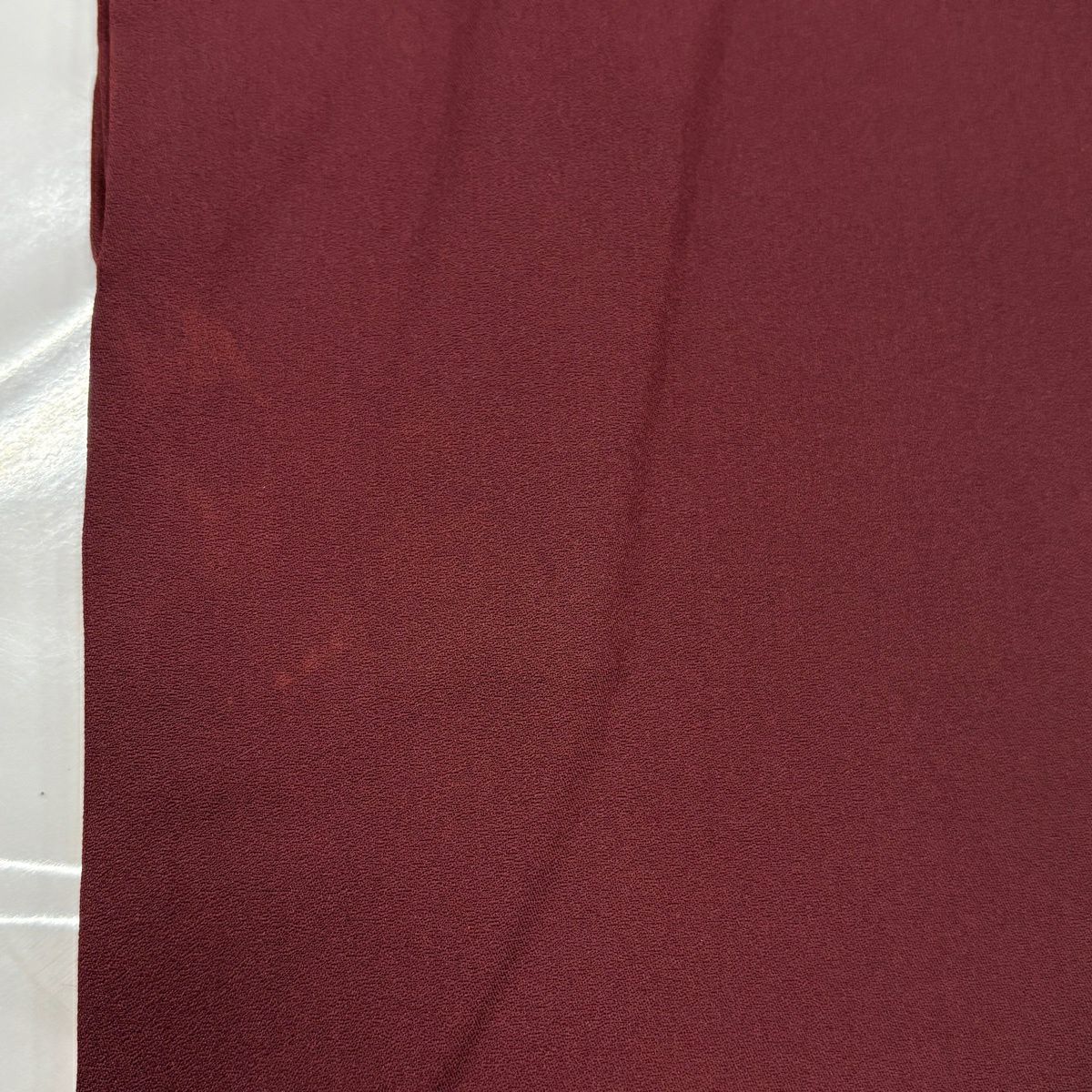訪問服 身長160cm 袖長64.5cm M 雙層 牡丹 枝梅花 金糸 刺繡 小豆 純蠶絲 秀品級
