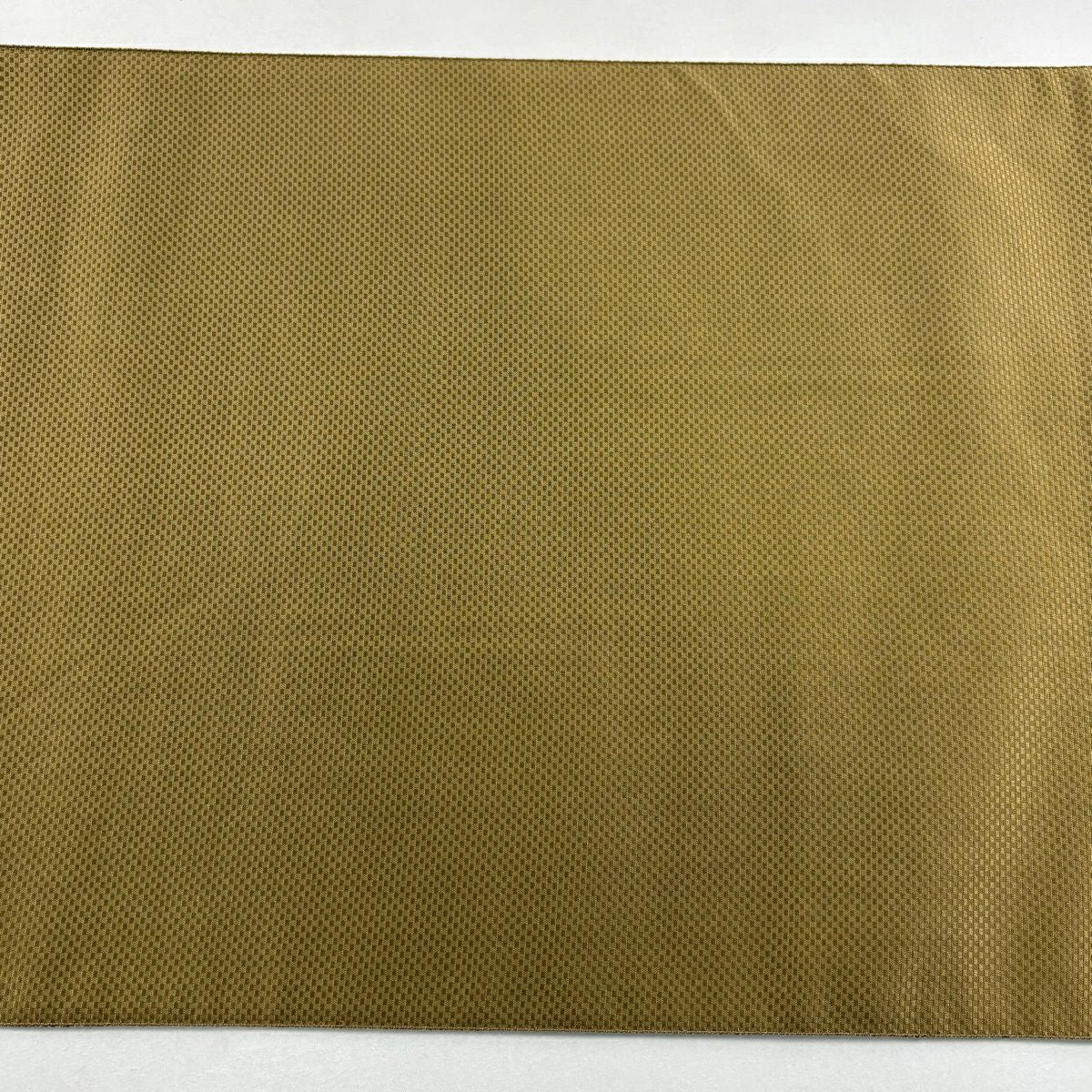 【美品】 袋帶 秀品級 幾何圖案 金絲 山吹茶 純蠶絲