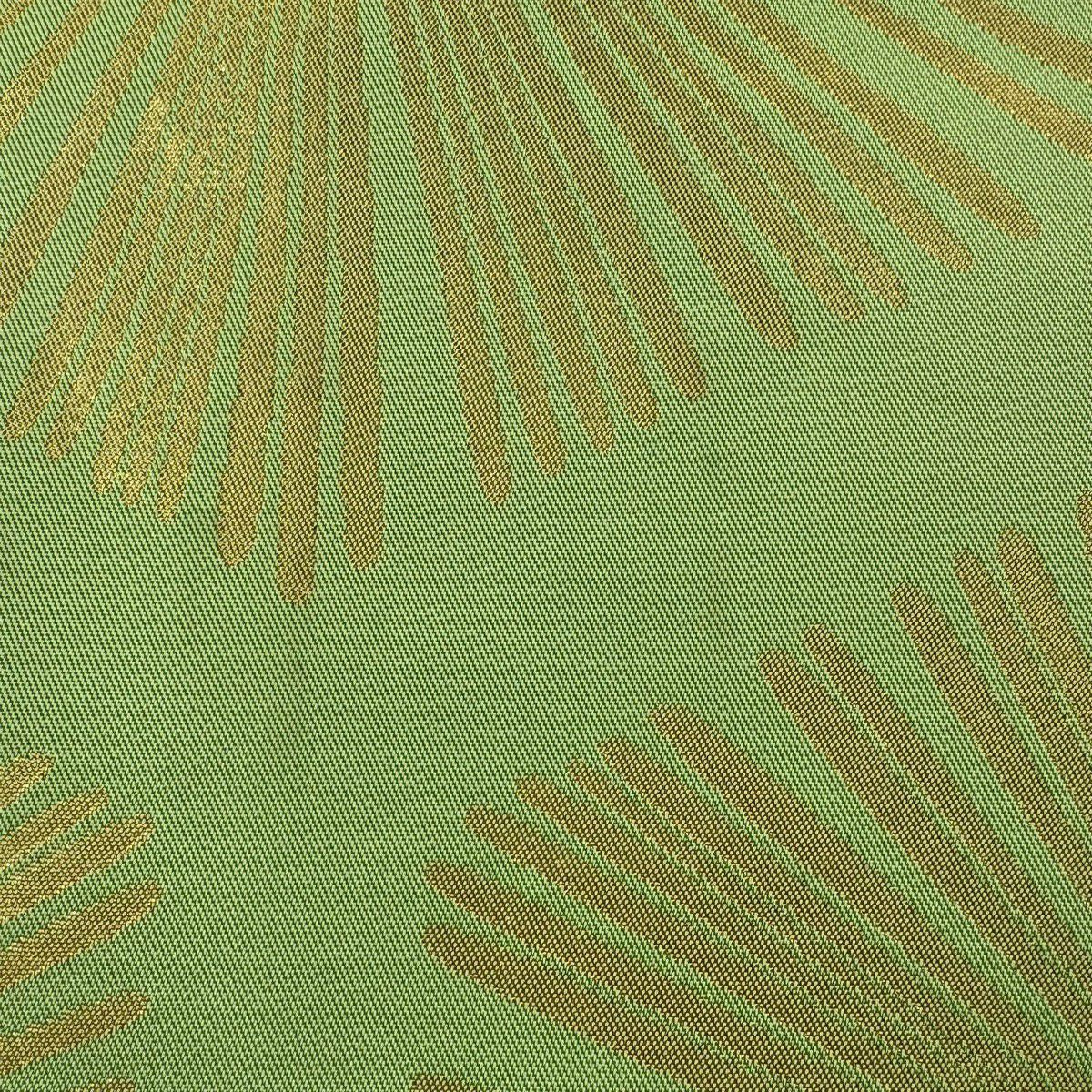 袋帶 秀品級 關西仕立 花 金金箔 黃綠 純蠶絲