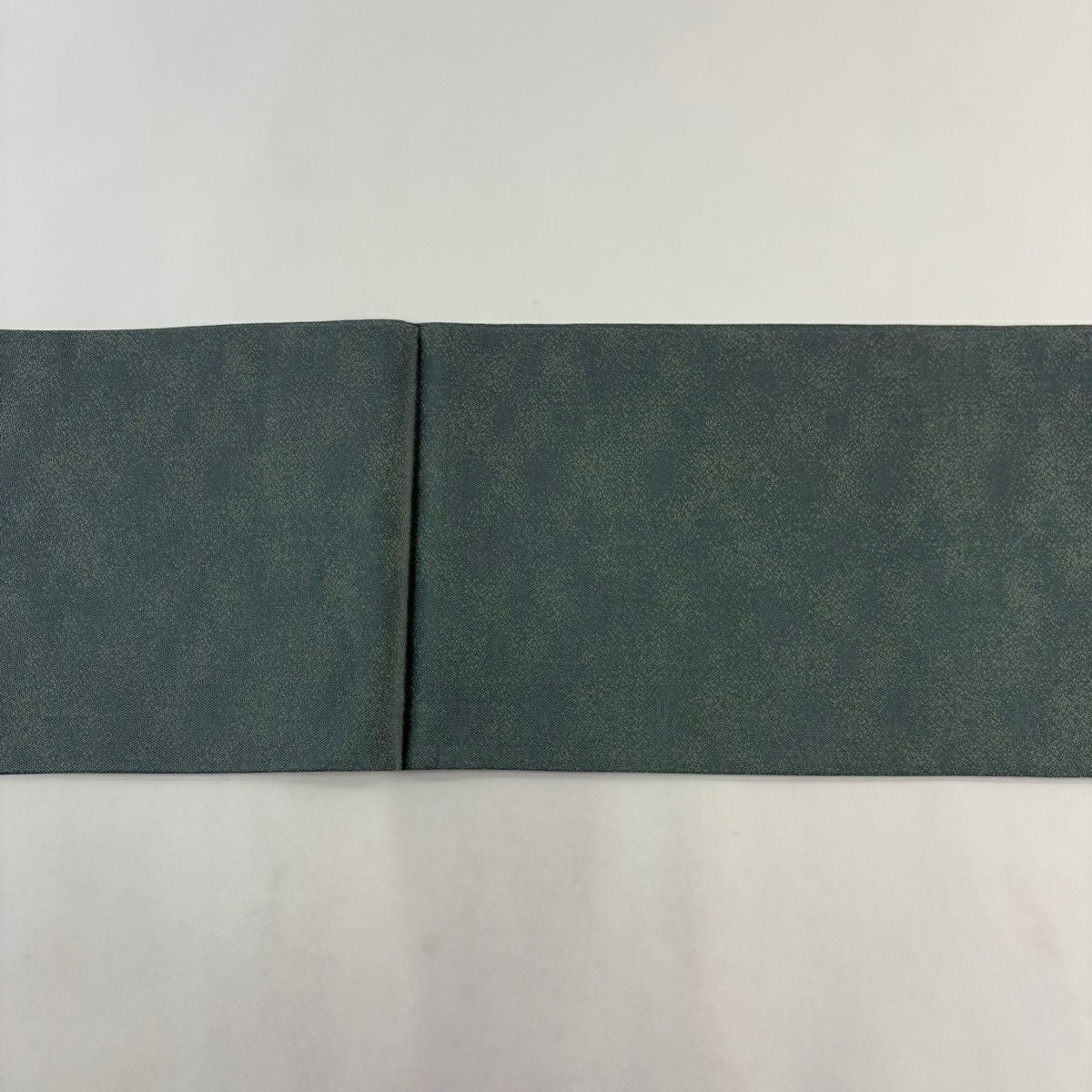 【美品】 袋帶 名品級 狐狸 灰綠 六通 純蠶絲
