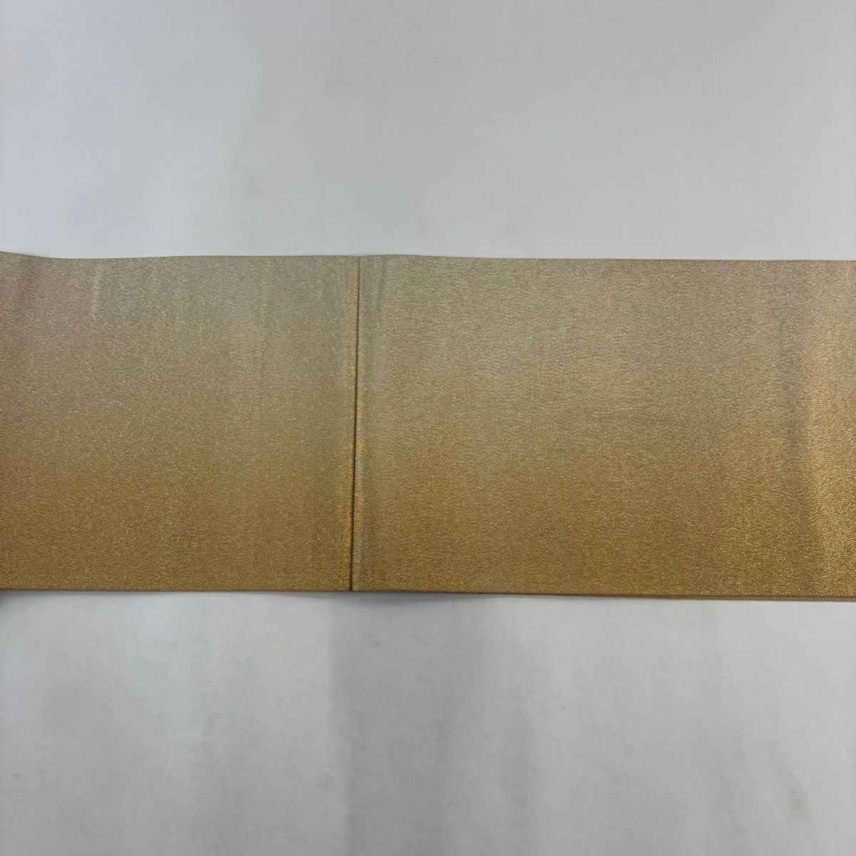 【美品】 袋帶 名品級 垂梅花葉紋 刺繡 金線 淺茶 細鼓紋 純蠶絲