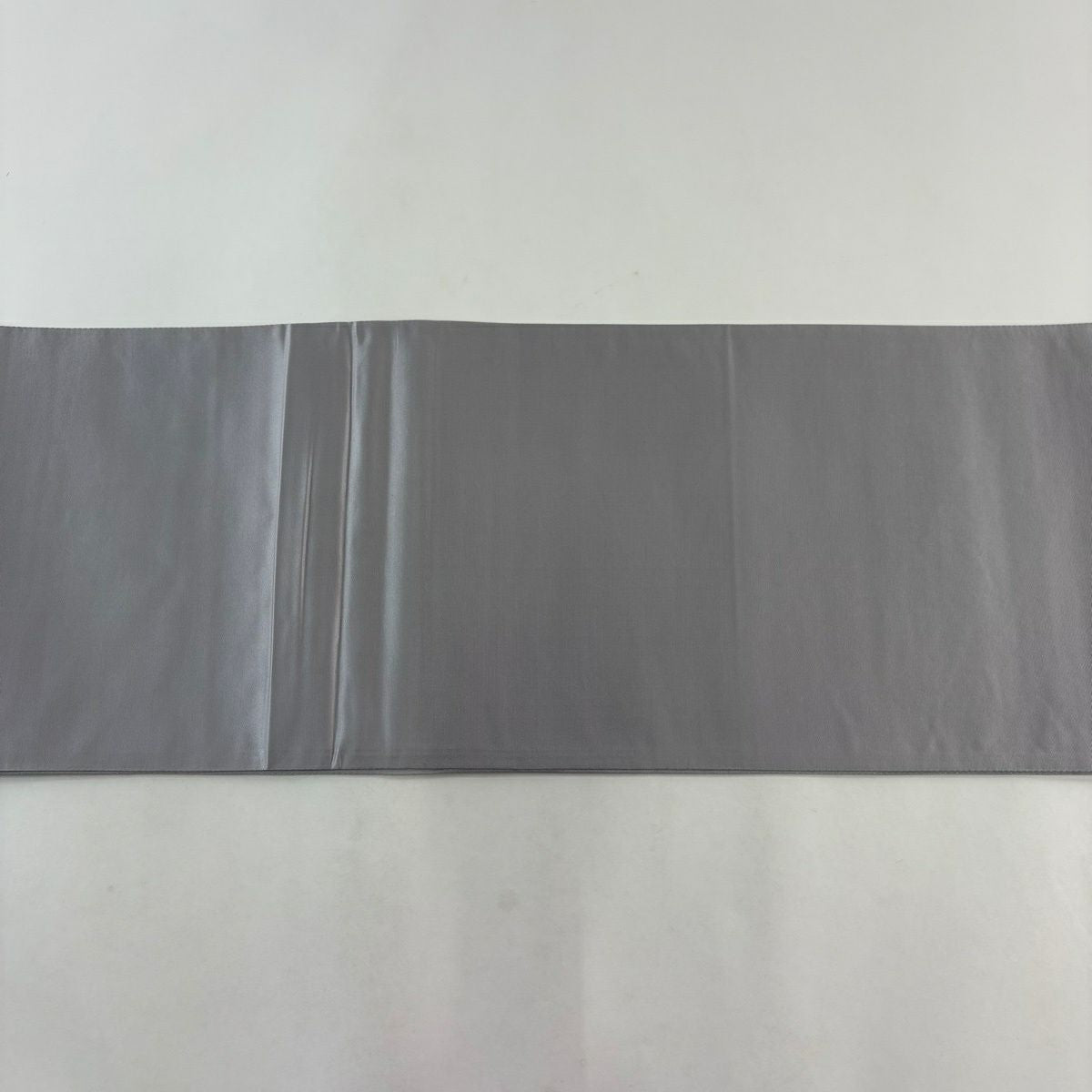 【美品】 袋帶 名品級 松樹梅花秀壽文 松樹 梅花 金絲 金金箔 灰色 六通 純蠶絲