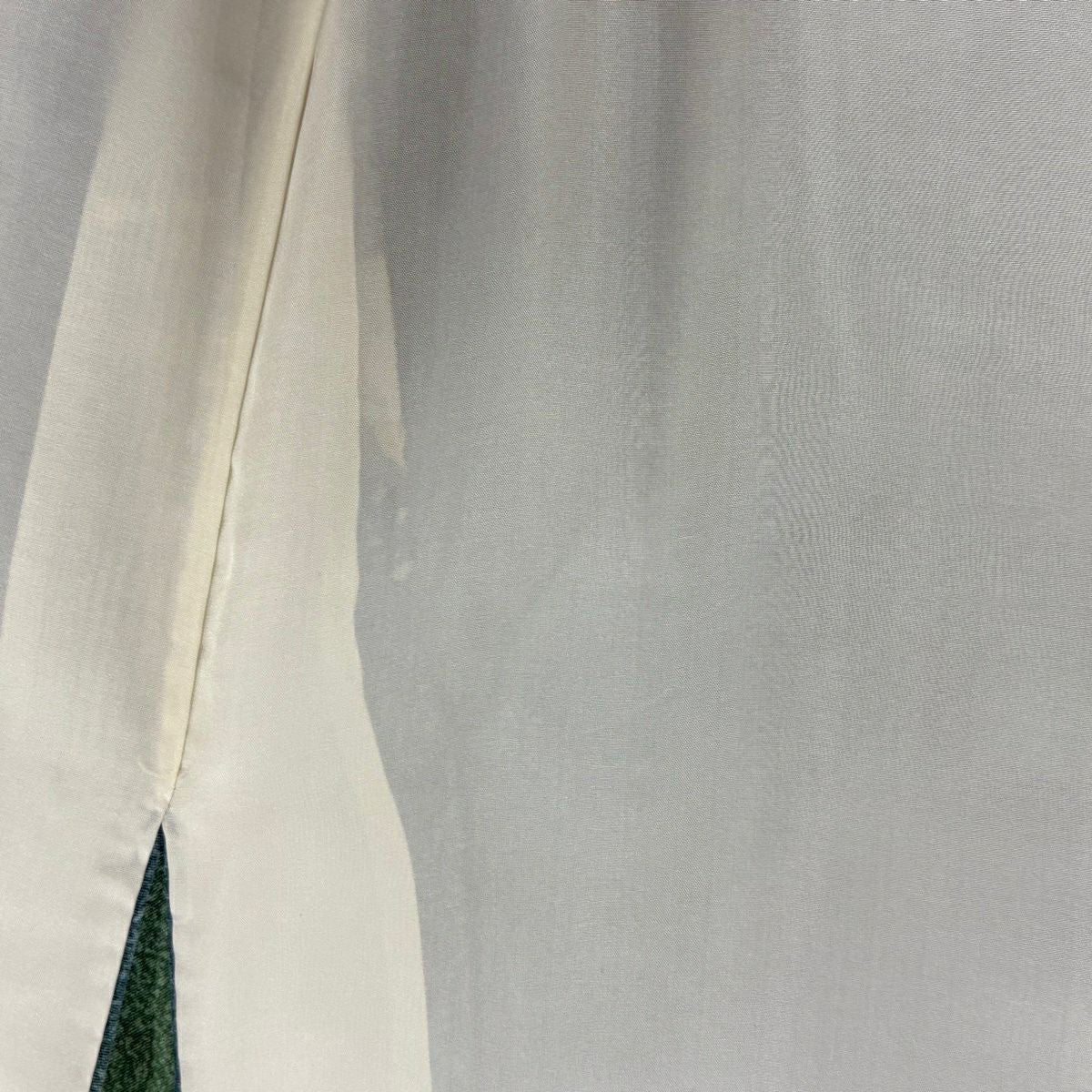 訪問服 身長156.5cm 袖長64cm M 雙層 辻花染 金彩裝飾 漸層 青灰 純蠶絲 名品級