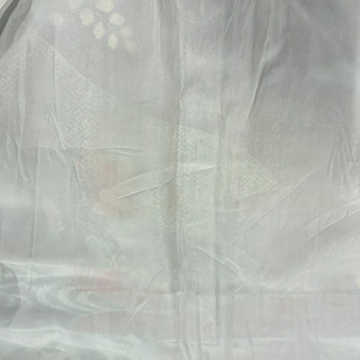 訪問服 身長159.5cm 袖長65.5cm M 雙層 花鳥 流水 金彩裝飾 染分 紅茶 純蠶絲 名品級